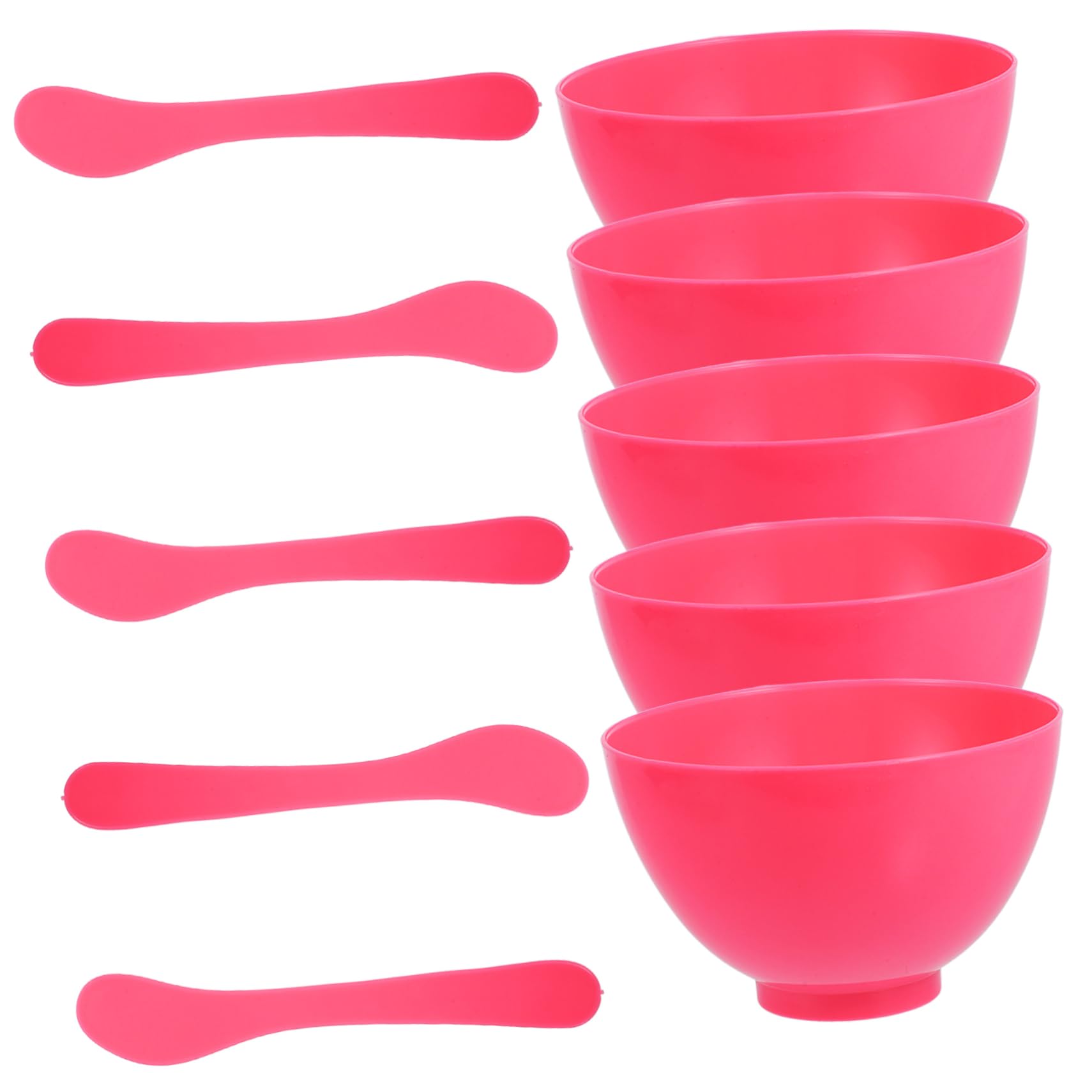 NOLITOY 5-Piece Mask Making Bowl Set - Lightweight Deep Mixing Bowl with Applicator for DIY Face Masks, Spa & Beauty Treatments | Portable for Travel & Home Use