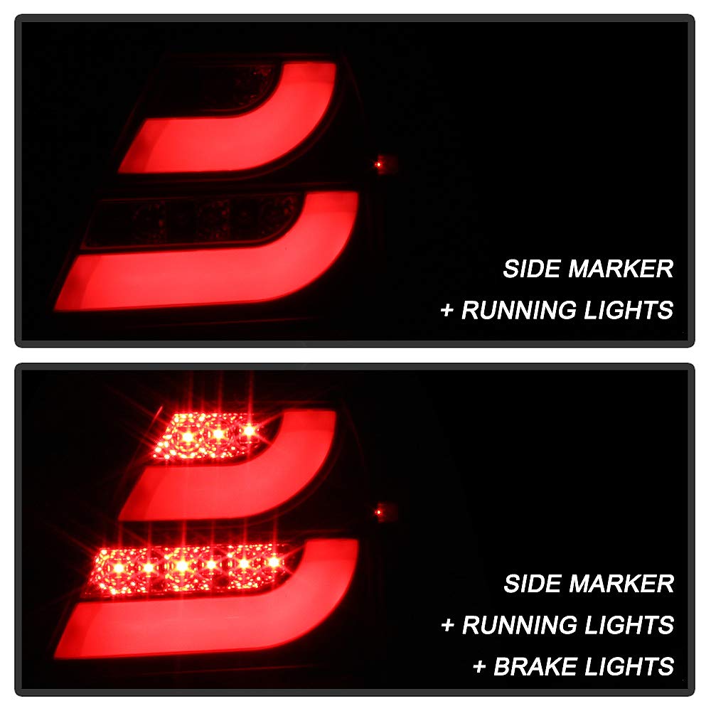 ACANII LED Tail Lights Brake Lamps for 2004-2008 Pontiac Grand Prix - Black Pair Replacement (Driver & Passenger Side) - Enhanced Visibility & Style for Night Driving