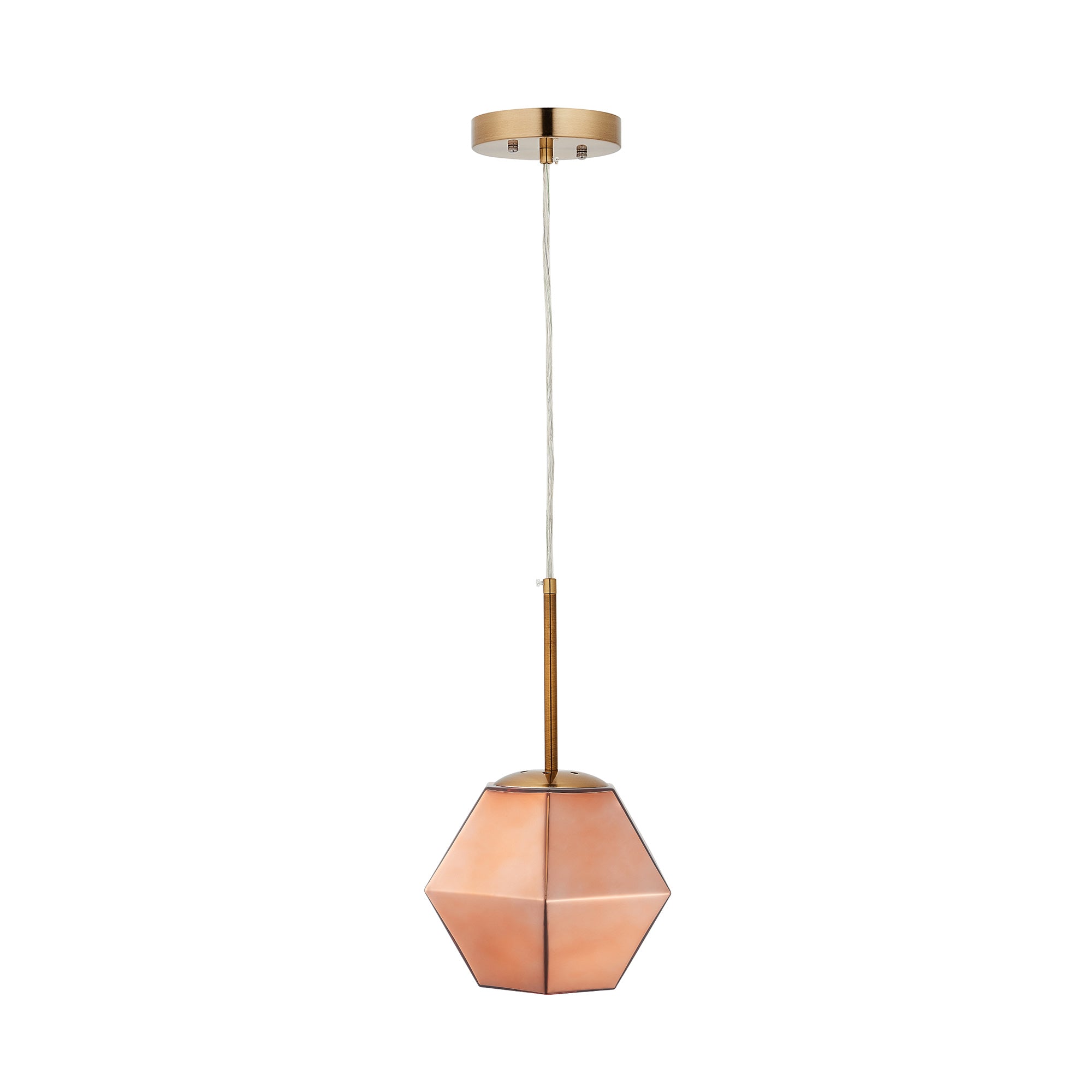 CARRO HOME Pegasus Jewel Tone Glass Pendant Light - Elegant Ceiling Lighting Fixture for Dining Room, Kitchen, Bedroom & Living Room Decor