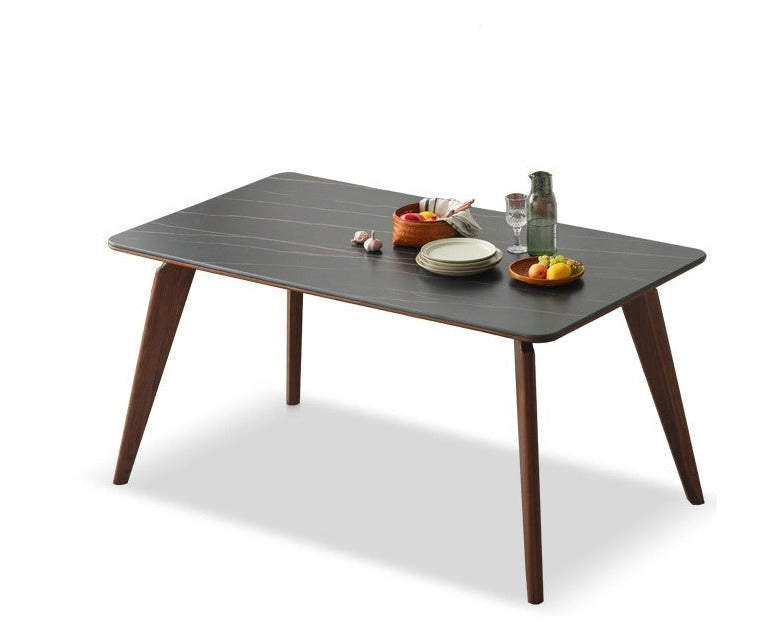 Premium Black Walnut Solid Wood Dining Table - Handcrafted North American Hardwood, Rustic Farmhouse Style for Dining Room & Kitchen Decor