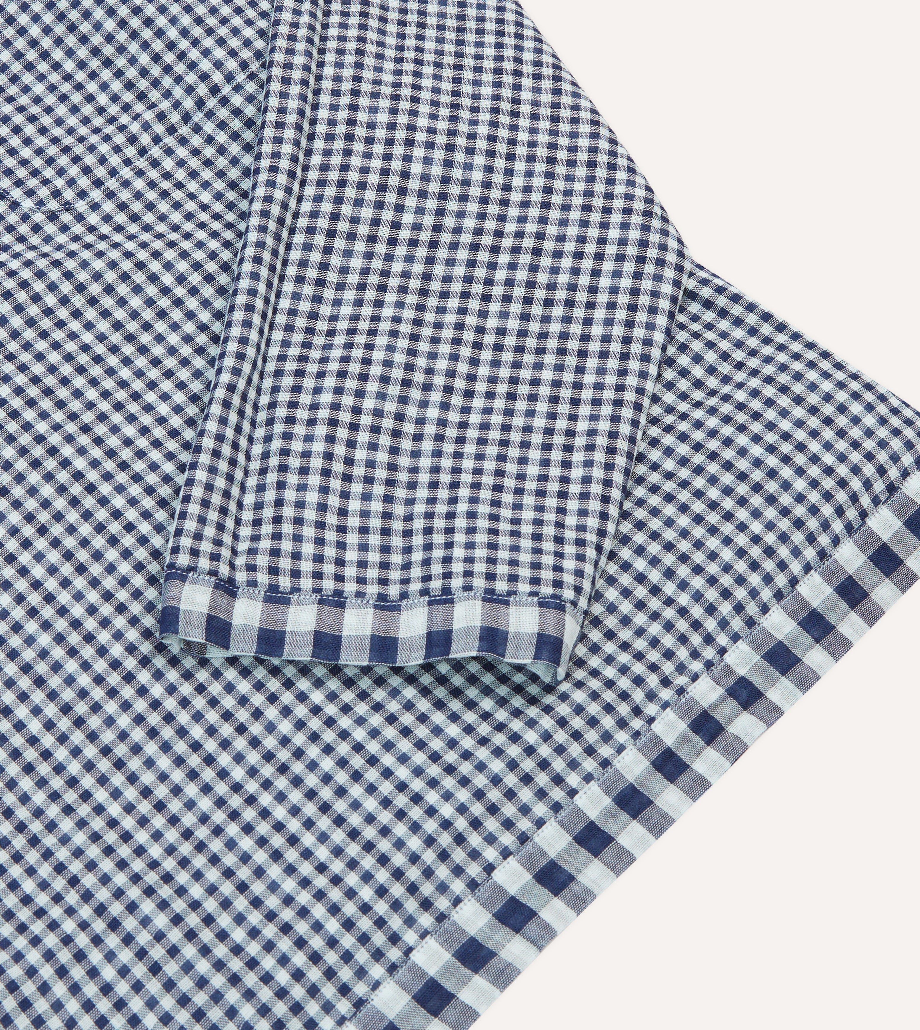 Navy Blue Gingham Cotton Reversible Smock Top - Women's Stylish & Comfortable Kitchen Apron for Cooking, Baking & Gardening
