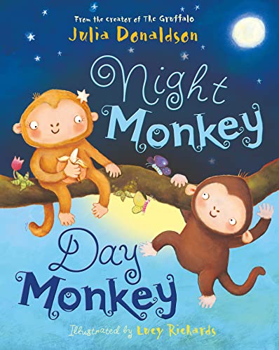 Night Monkey and Day Monkey Plush Toys - Cute Stuffed Animals for Kids, Perfect for Bedtime Comfort and Playtime Fun | Ideal for Nursery Decor, Gifts, and Cuddling