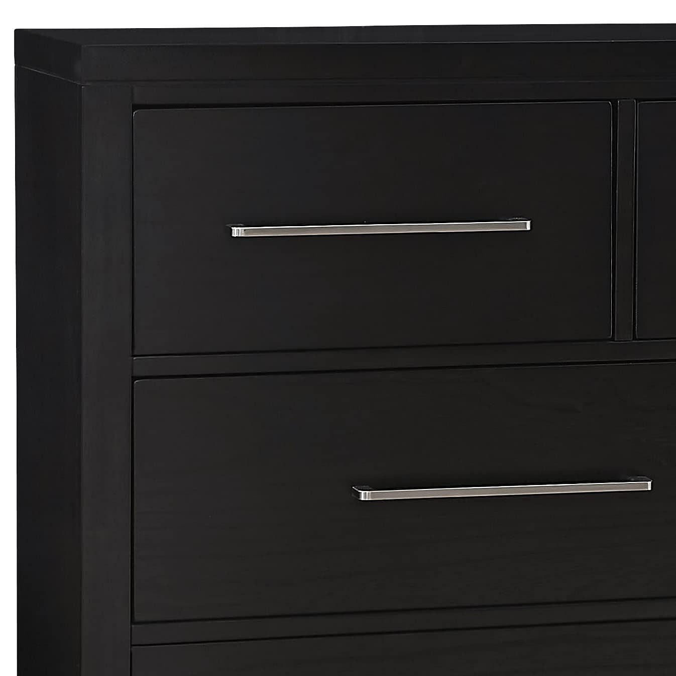 Progressive Furniture Foxfire 5-Drawer Dresser in Black - Modern Bedroom Storage for Clothes & Accessories | Perfect for Master Bedroom, Guest Room & Dorm Organization