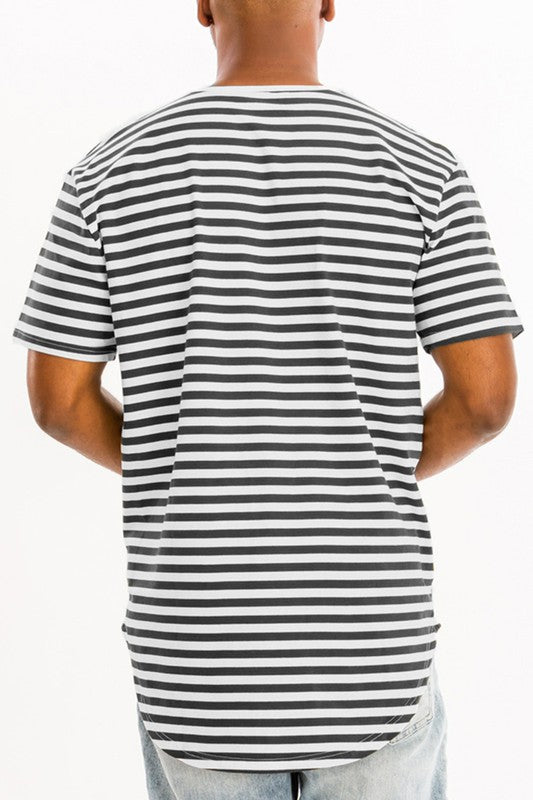 Stylish Striped Elongated T-Shirt for Women | Trendy Oversized Fit | Perfect for Casual Outfits, Layering & Everyday Wear