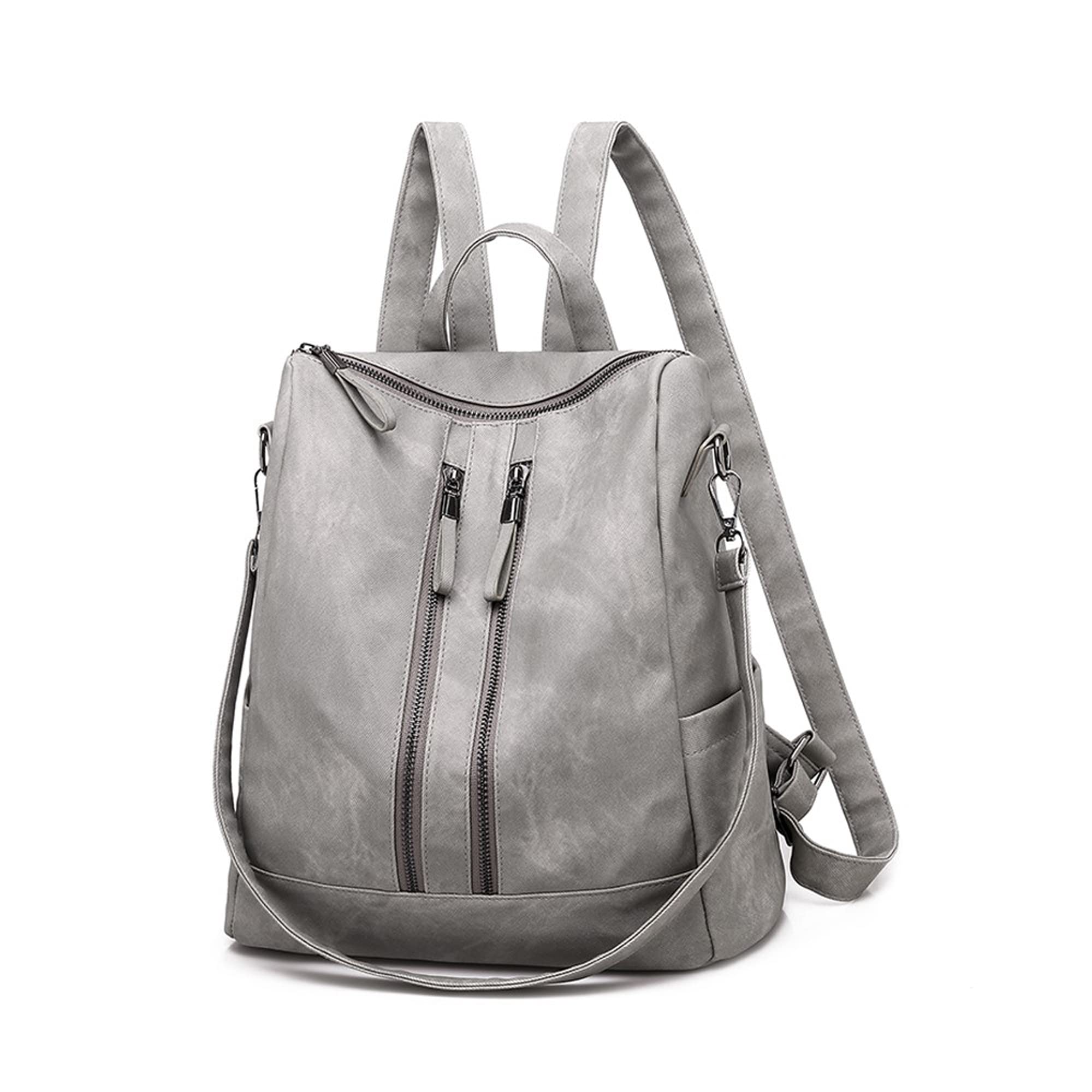 Stylish Women's Leather Backpack Purse - Small Waterproof Anti-Theft Shoulder Bag Handbag for Daily Commute, Travel & Shopping