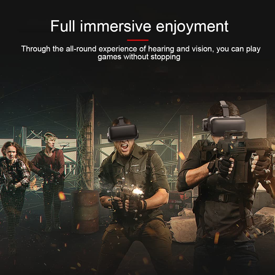 3D VR Headset with Bluetooth Controller - Compatible with iPhone 13 Pro Max/13 Pro/13/12/11, Samsung Galaxy S21, Huawei, Xiaomi Series - Immersive Virtual Reality Gaming & Movie Experience for Home Entertainment