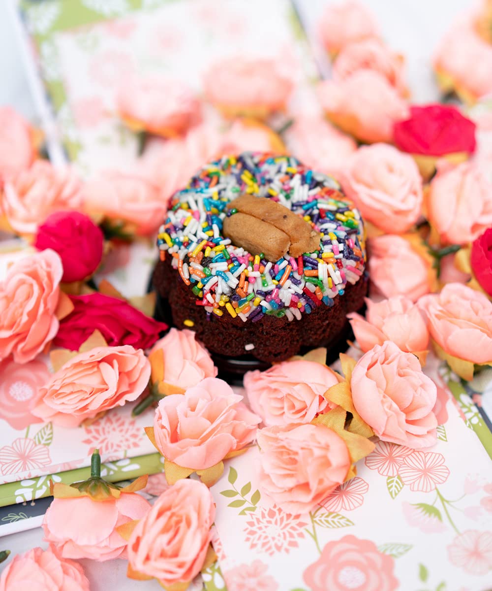 SendACake Celebration Explosion Gift Box - Ready-to-Gift Chocolate Chip Mini Bundt Cake with Flying Butterflies & Flower Shower - Unique Birthday Gifts for Women, Men, Family & Friends (Birthdays, Weddings, Anniversaries) - Perfect for Surprise Parties, Office Celebrations & Special Occasions