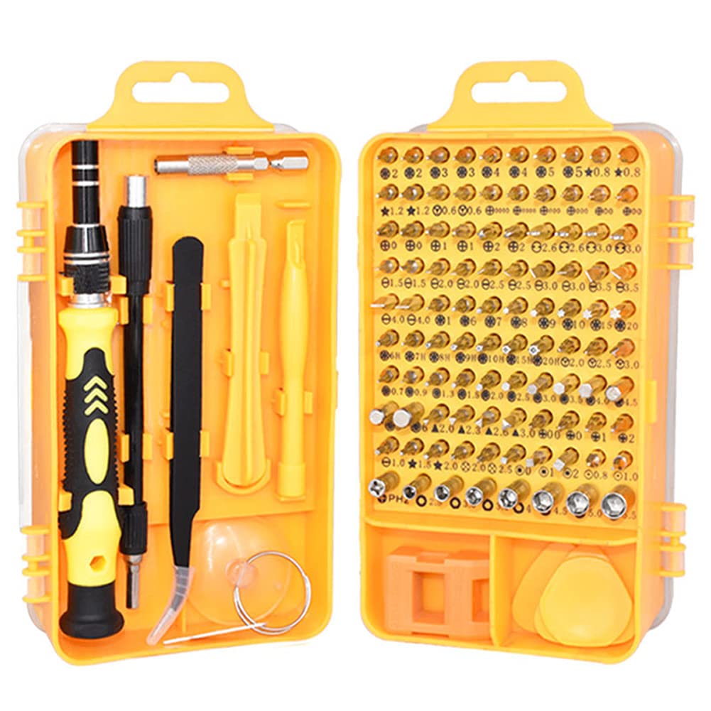 Professional Screwdriver Set for Phone Repair - Precision Tools for iPhone, Samsung & Smartphone Maintenance (Yellow) | Ideal for DIY Repairs, Watch & Electronics Fixing