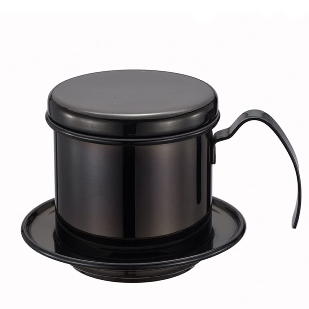 Premium Stainless Steel Vietnamese Coffee Drip Filter - Authentic Phin Coffee Maker for Strong Brews - Portable Traditional Vietnam Coffee Dripper for Home, Office & Travel - Perfect for Iced Coffee & Espresso-Style Drinks (Silver)