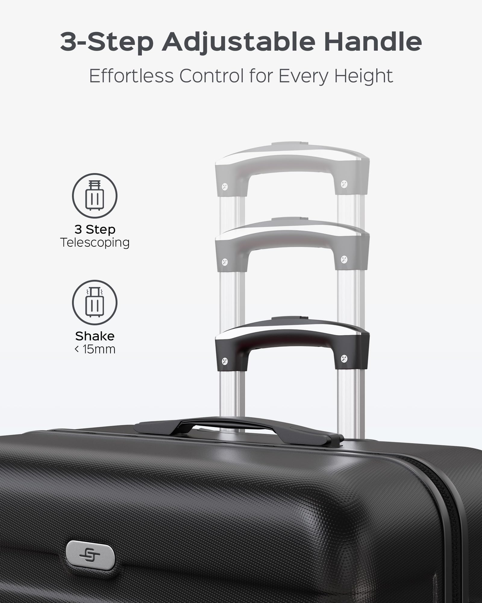 Suitour 2-Piece Lightweight Luggage Set with 360° Spinner Wheels - 19 & 27 Inch Carry On & Checked Suitcases for Travel, Business Trips & Vacations | Durable Hardshell Luggage with TSA Lock