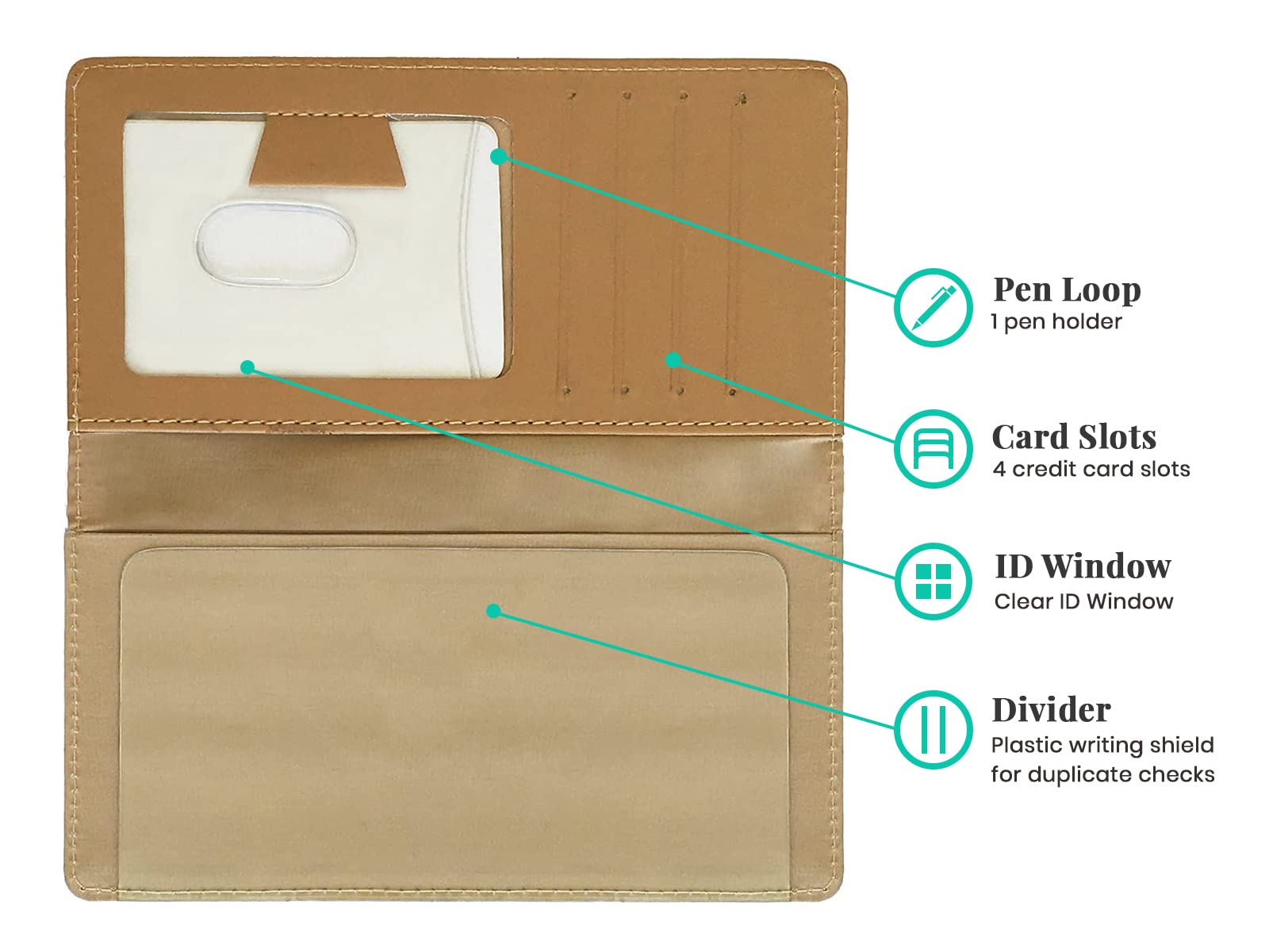 Luxury Monogram R Designer Checkbook Cover with Credit Card Slots & Pen Loop - Perfect for Organizing Checks, Cards & Cash for Business Professionals