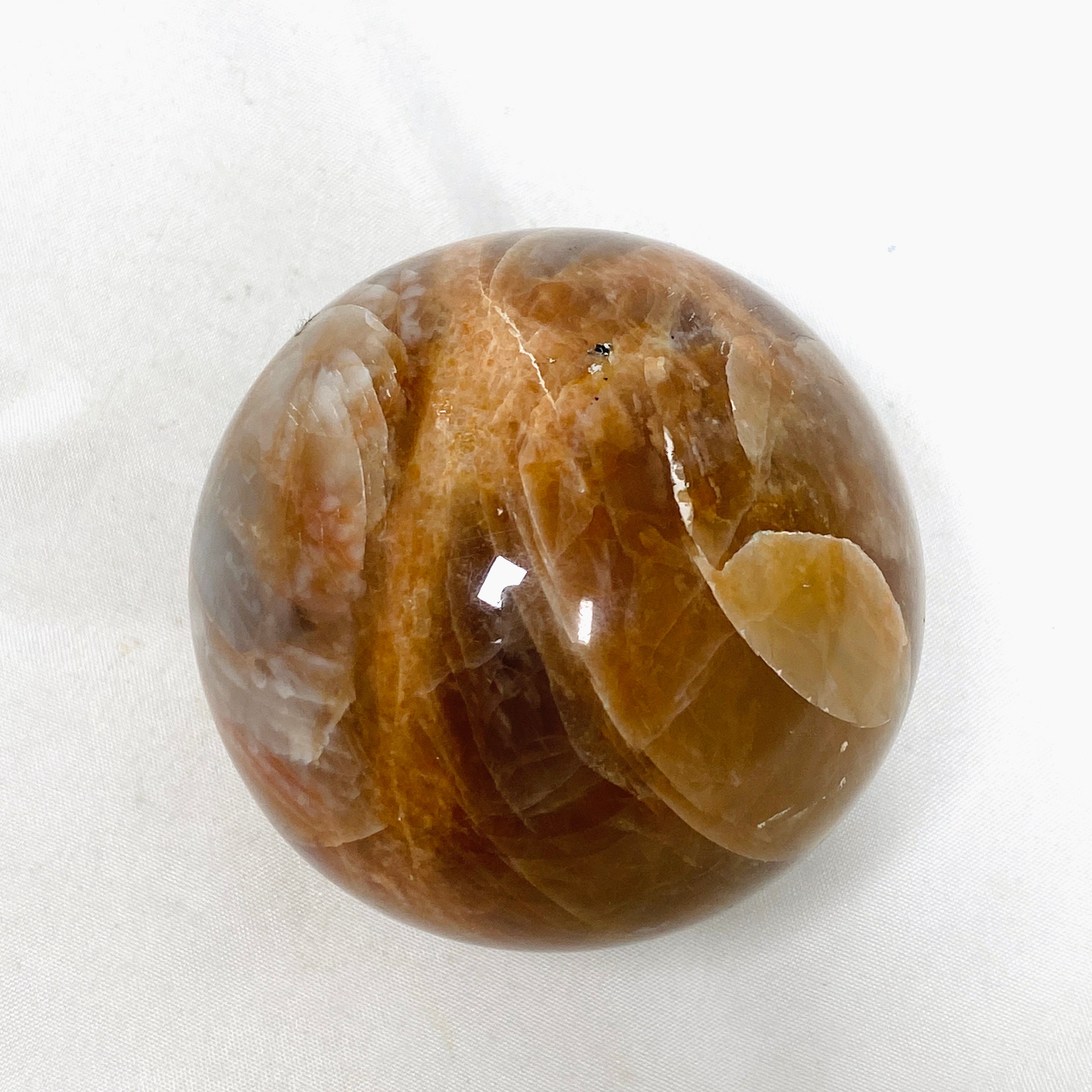 Natural Peach Moonstone Sphere PMS06 - Healing Crystal for Meditation, Reiki & Home Decor - Perfect for Spiritual Gifts & Energy Balancing