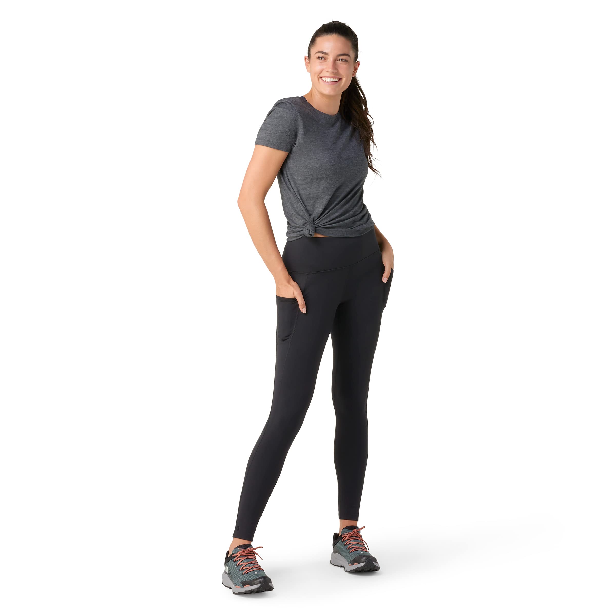Smartwool Women's Active Merino Wool Leggings - High Waist Thermal Base Layer Tights for Yoga, Running & Winter Outdoor Activities (Slim Fit)