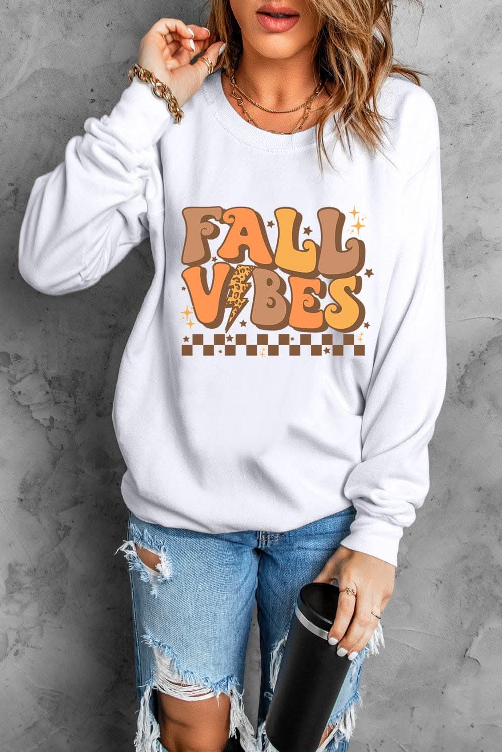Stylish Letter Print Sweatshirt for Women - Long Sleeve Casual Pullover - Perfect for Fall Fashion, Lounge Wear & Street Style Outfits