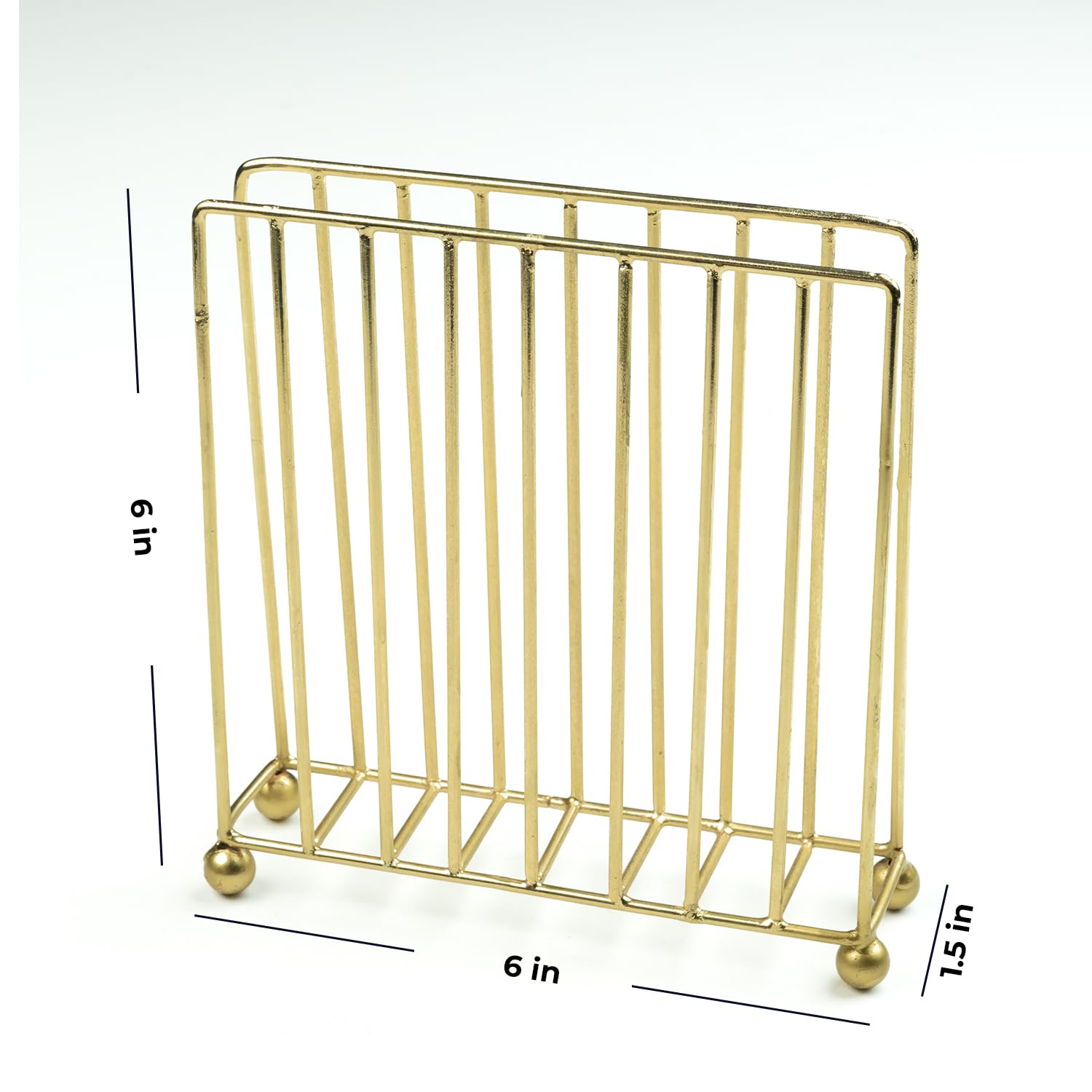 Premium Wooden Tissue Paper Holder - 6x6 Inches Golden Napkin Stand for Dining Table, Kitchen, Office & Restaurant | Elegant Home Decor & Practical Storage Solution | Perfect for Everyday Use, Entertaining Guests & Restaurant Service