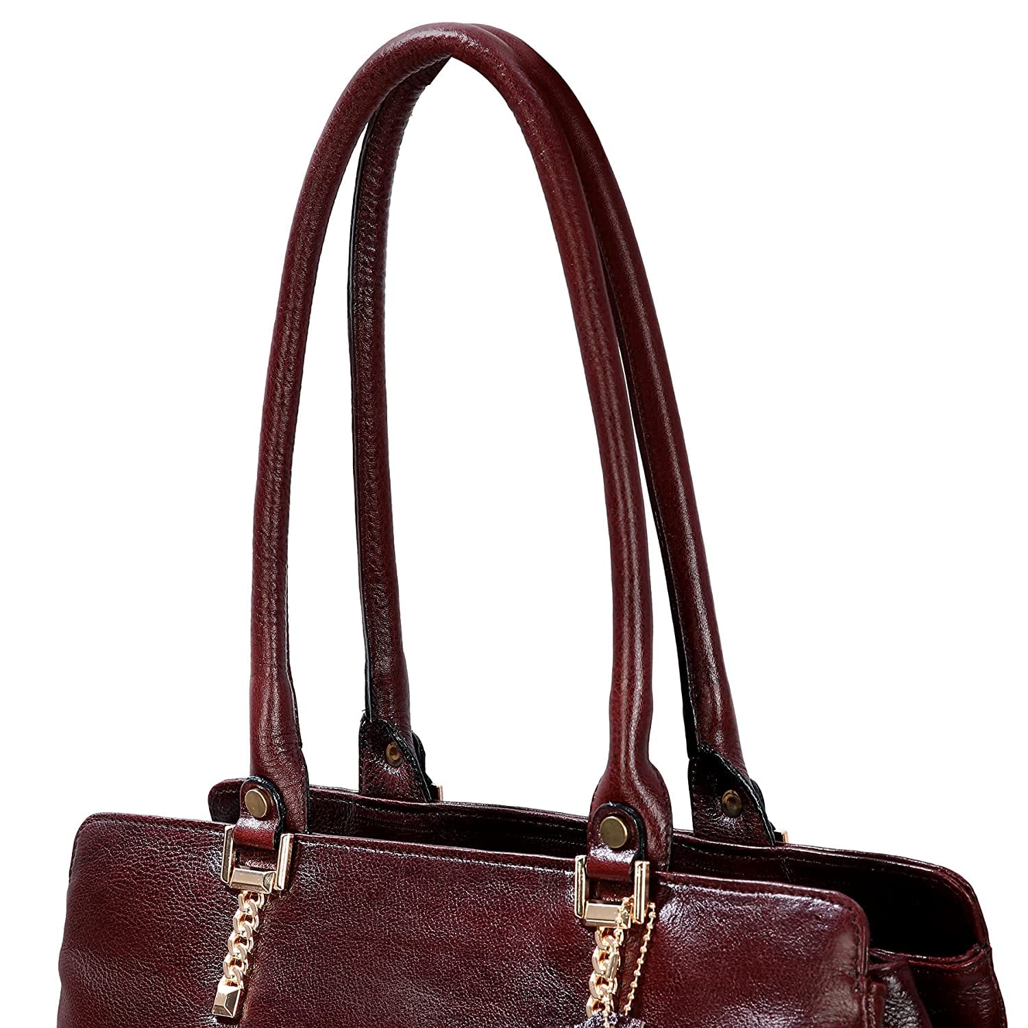 HYATT Women's Leather Tote Bag - Genuine Full Grain Leather Handbag for Office & Travel