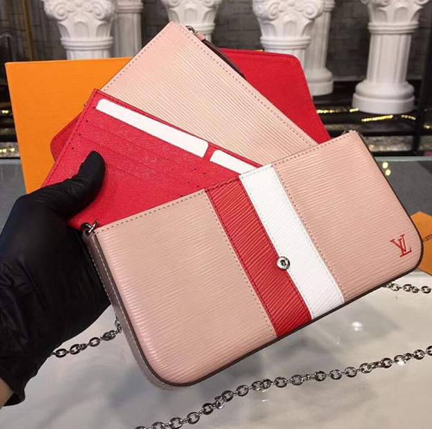 LV Pochette Felicie Epi Leather Crossbody Bag in Rose Ballerine - Perfect for Date Night, Parties & Everyday Elegance