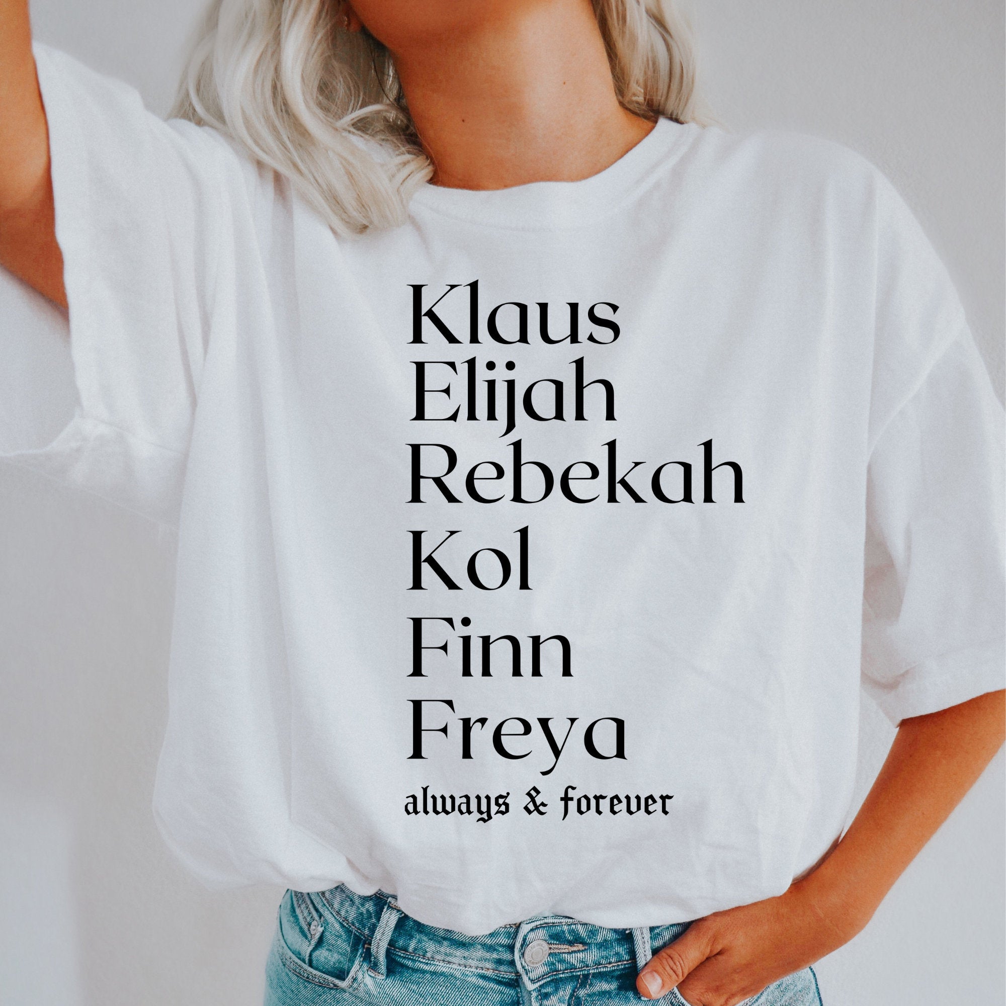 The Original Family TVD Shirt - Klaus Mikaelson & Elijah Mikaelson Merch - Vampire Diaries & The Originals Apparel for Fans - Perfect for Cosplay, Gifts, and TV Show Enthusiasts