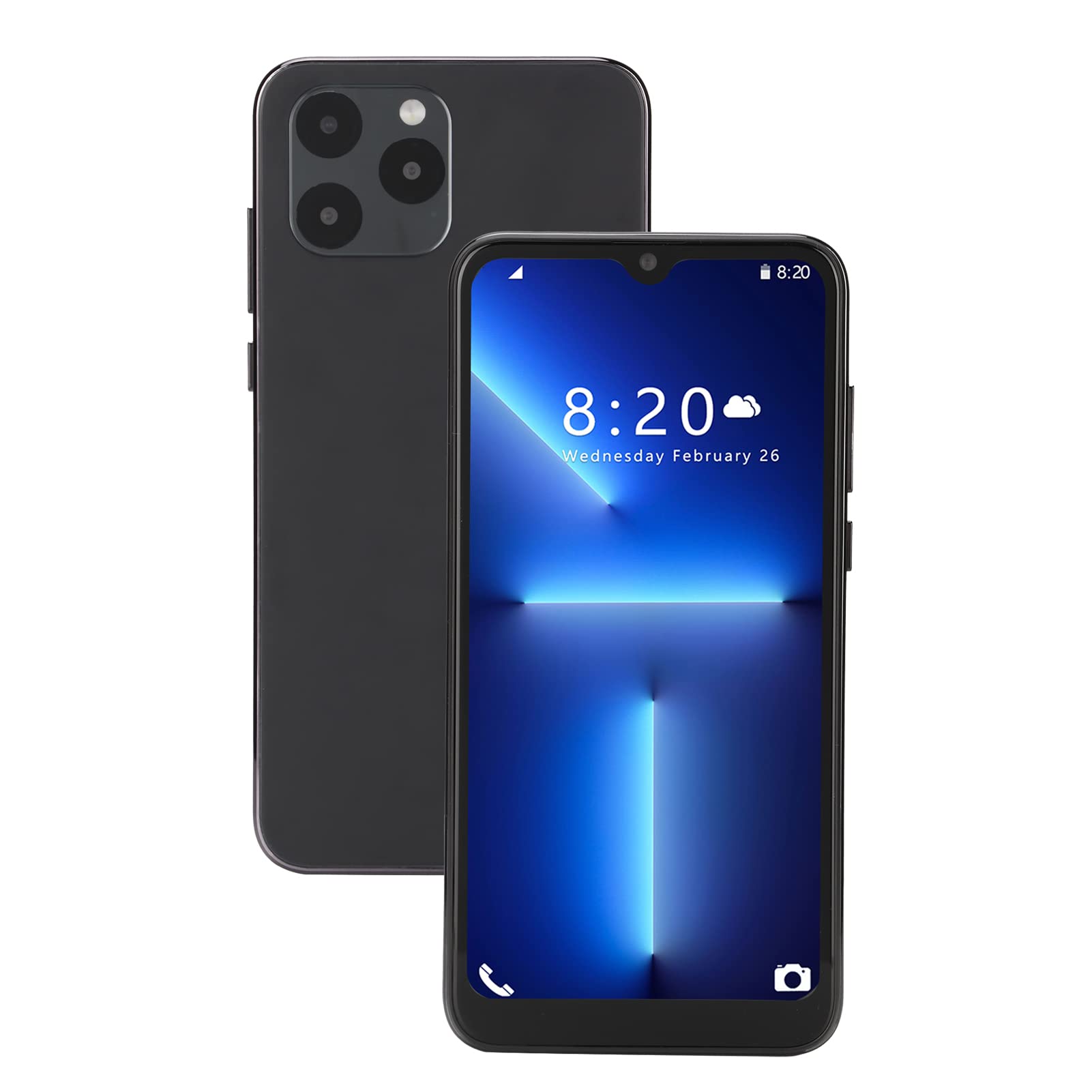 4G Unlocked Android Smartphone, 6.1 Inch IPS HD Display, 4GB RAM 128GB Storage, Dual SIM Slots, 4000mAh Battery, Android 11 (Black) - Perfect for Travel, Business & Everyday Use