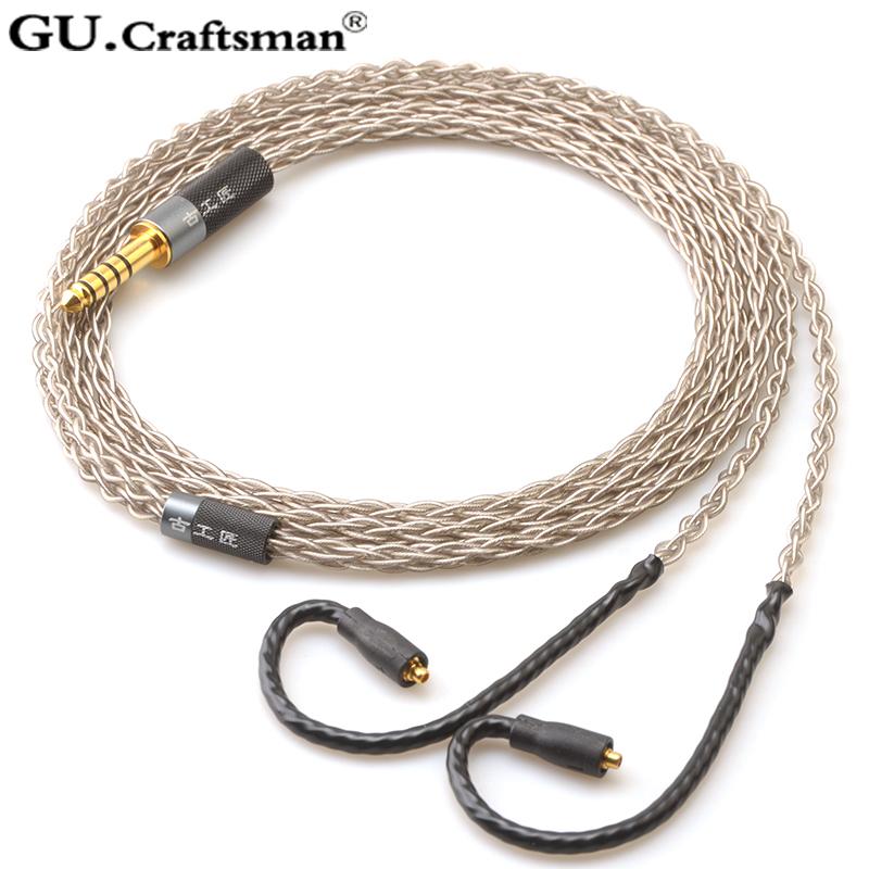 GUCraftsman 6N Silver Upgrade Cable for Westone W/UM/AM Series Headphones - High-Quality Audio Replacement for Audiophiles & Musicians
