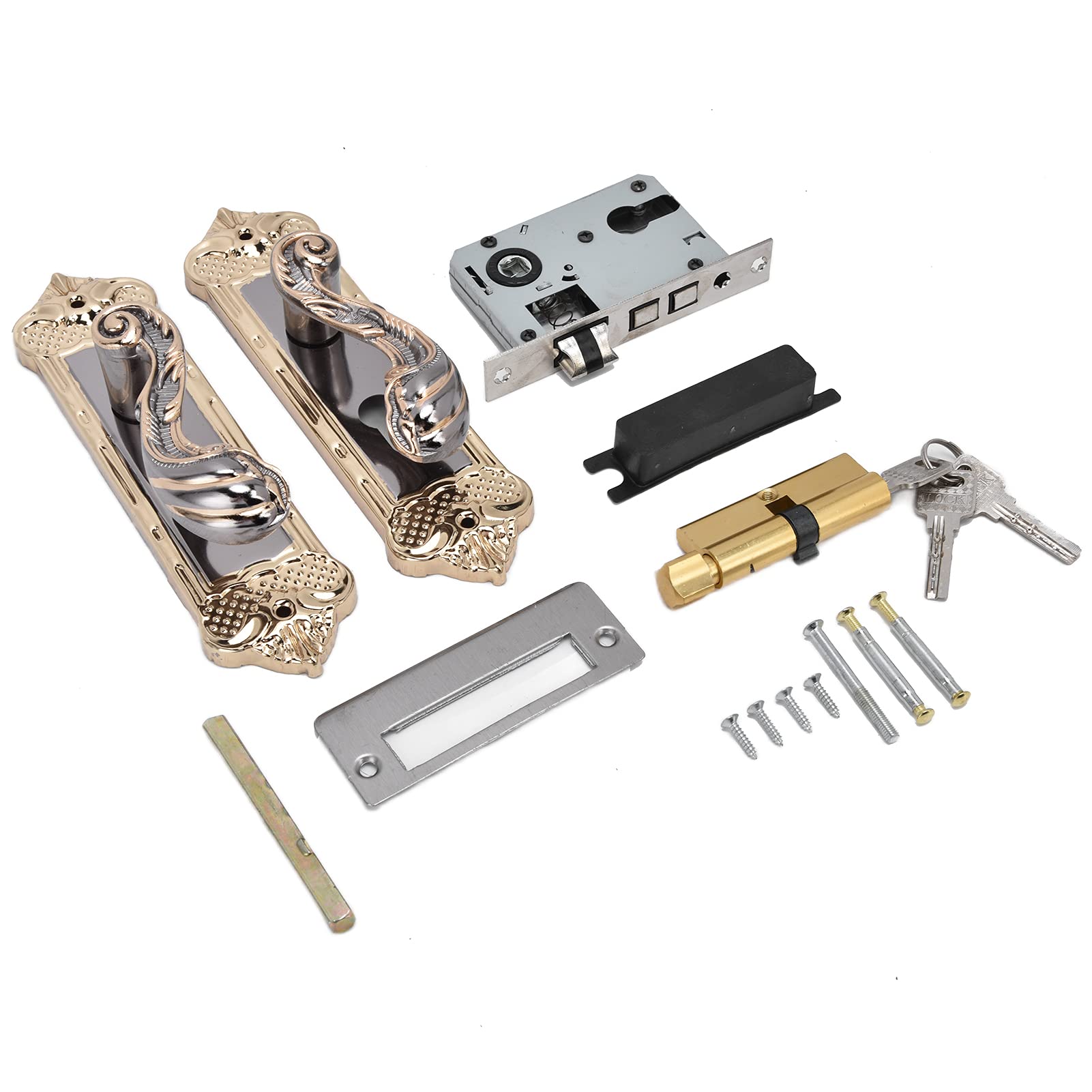 Durable Reversible Door Handle Lock - Portable & Silent Bedroom Security Lock with Smooth Bearing - Perfect for Home, Office, and Travel Use