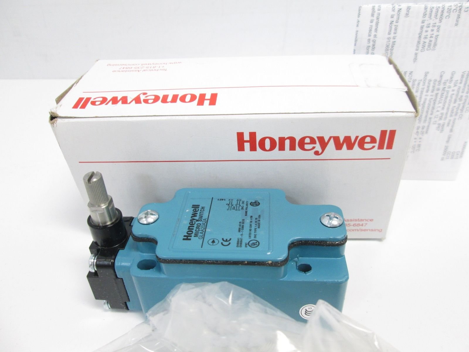 Honeywell GLAA20A2A Side Rotary Limit Switch with Roller - 2NC/2NO DPDT Snap Action 10A Thermal - Perfect for Industrial Automation & HVAC Control Systems