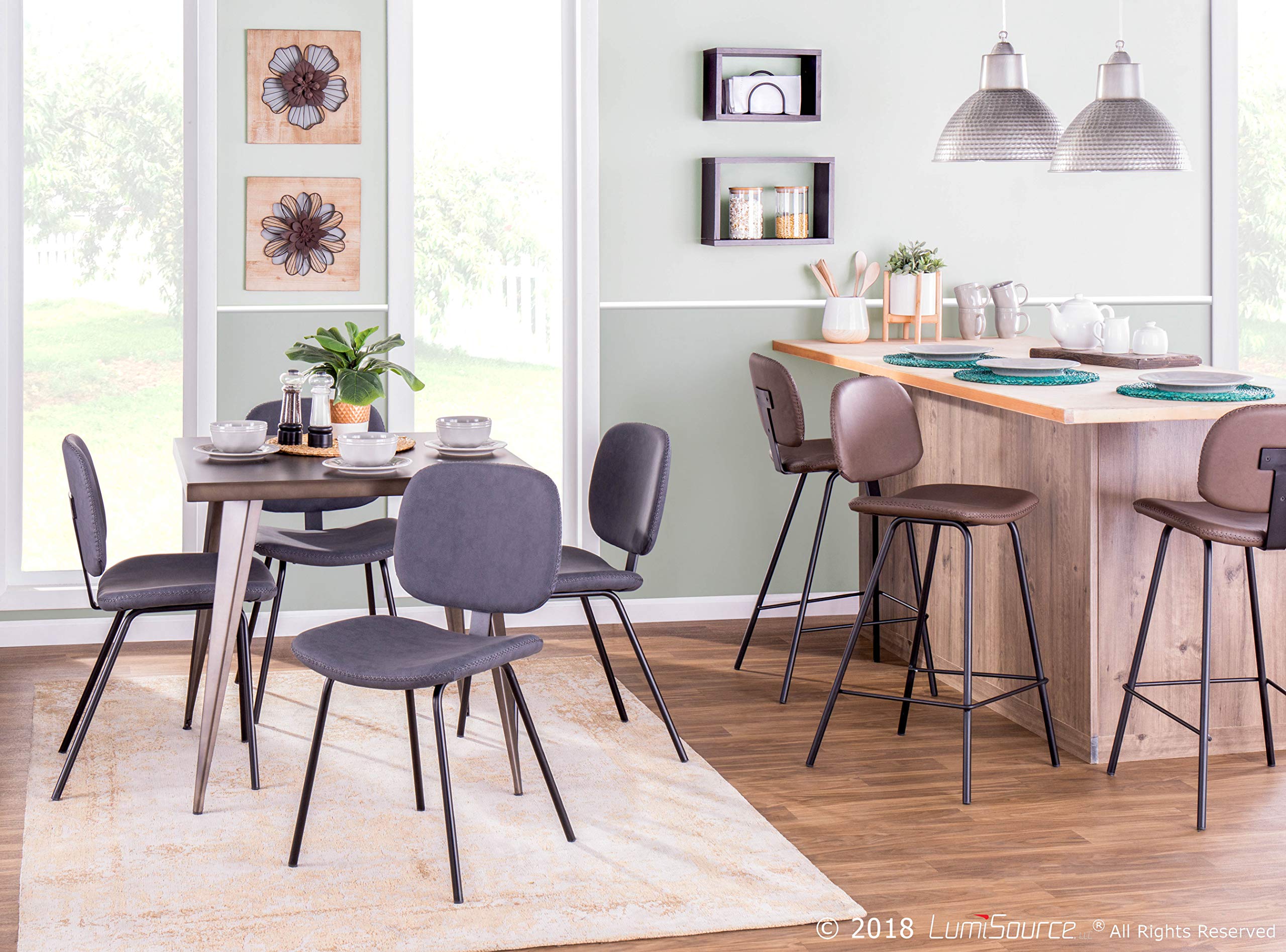 LumiSource Austin Square Dinette Table - 4-Person Small Dining Table for Kitchen, Breakfast Nook & Small Spaces | Compact & Stylish Dining Height Table for Apartments, Condos & Cozy Homes