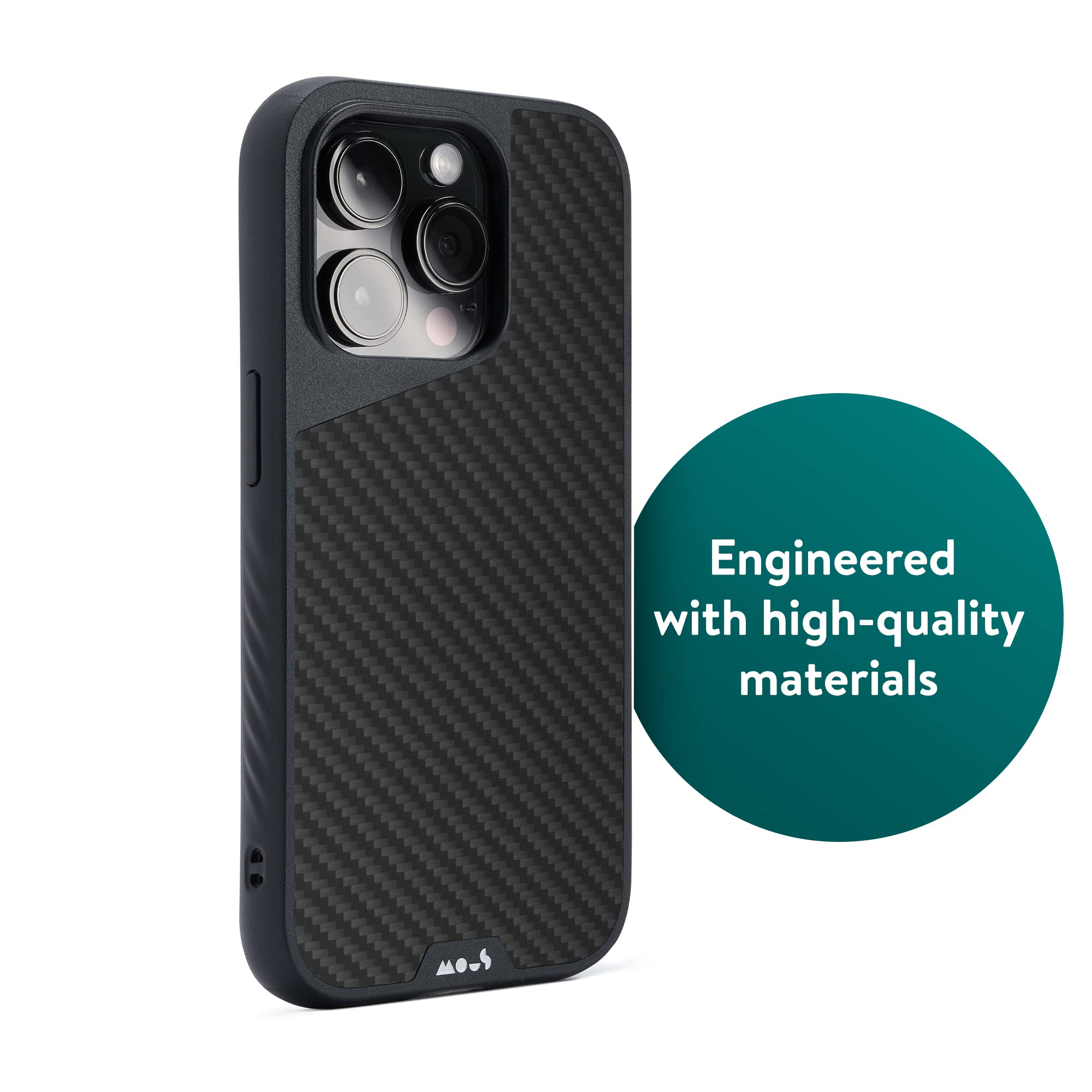 Mous Carbon Fiber iPhone 14 Pro Case - Limitless 5.0 Protective Cover with MagSafe Compatibility | Shockproof Phone Case for Everyday Protection & Outdoor Adventures