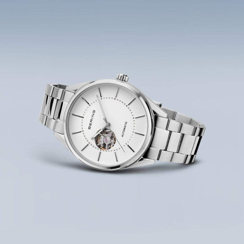 Bering 16743 Automatic Men's Watch - White Dial, Silver Stainless Steel Strap - Elegant Dress Watch for Business & Formal Occasions