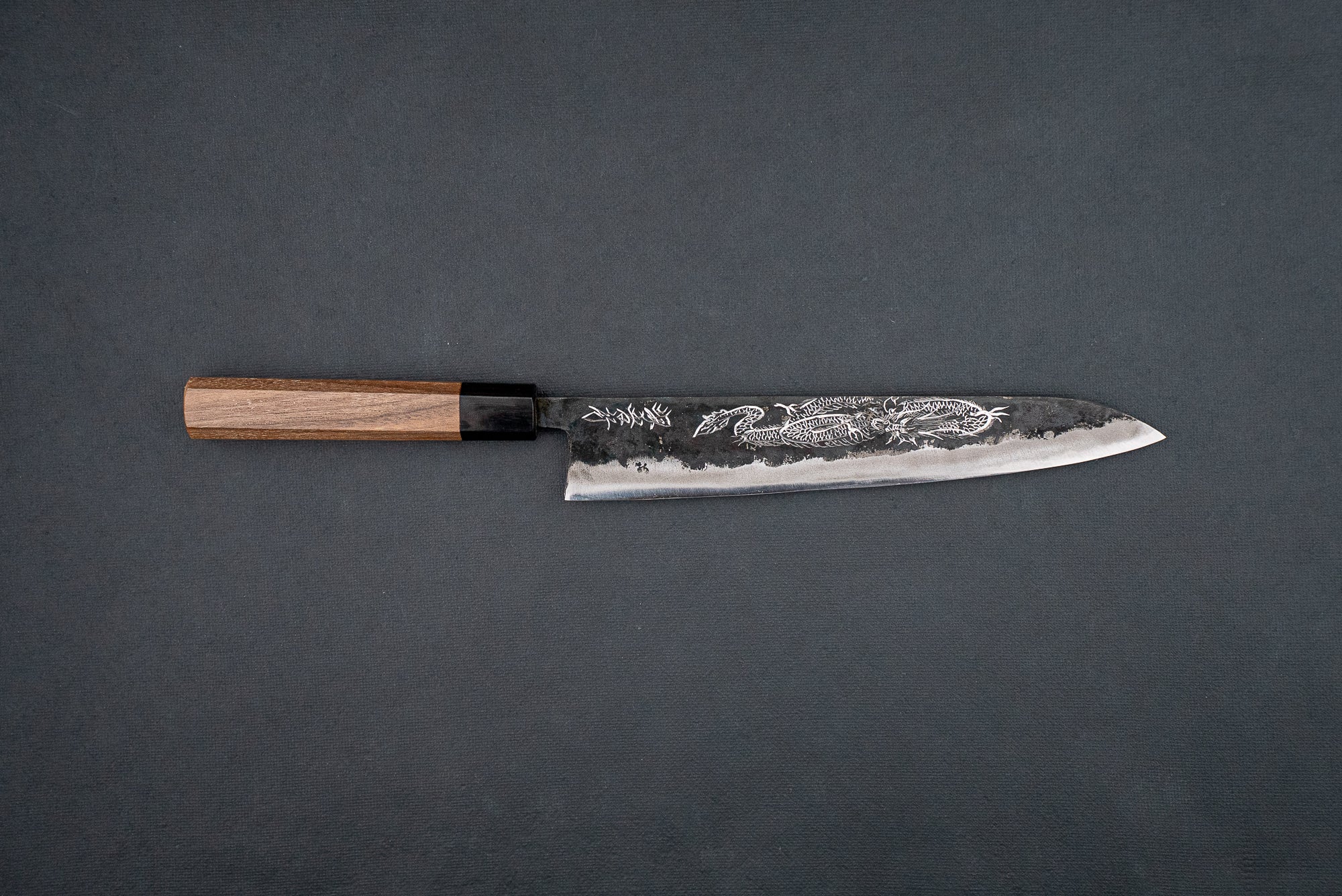 Sakai Takayuki Michiko Kubota Engraved Aogami Super Gyuto Japanese Chef Knife 240mm - Dragon Design - High Carbon Steel Blade for Professional Chefs & Home Cooking - Perfect for Slicing, Dicing & Meat Preparation