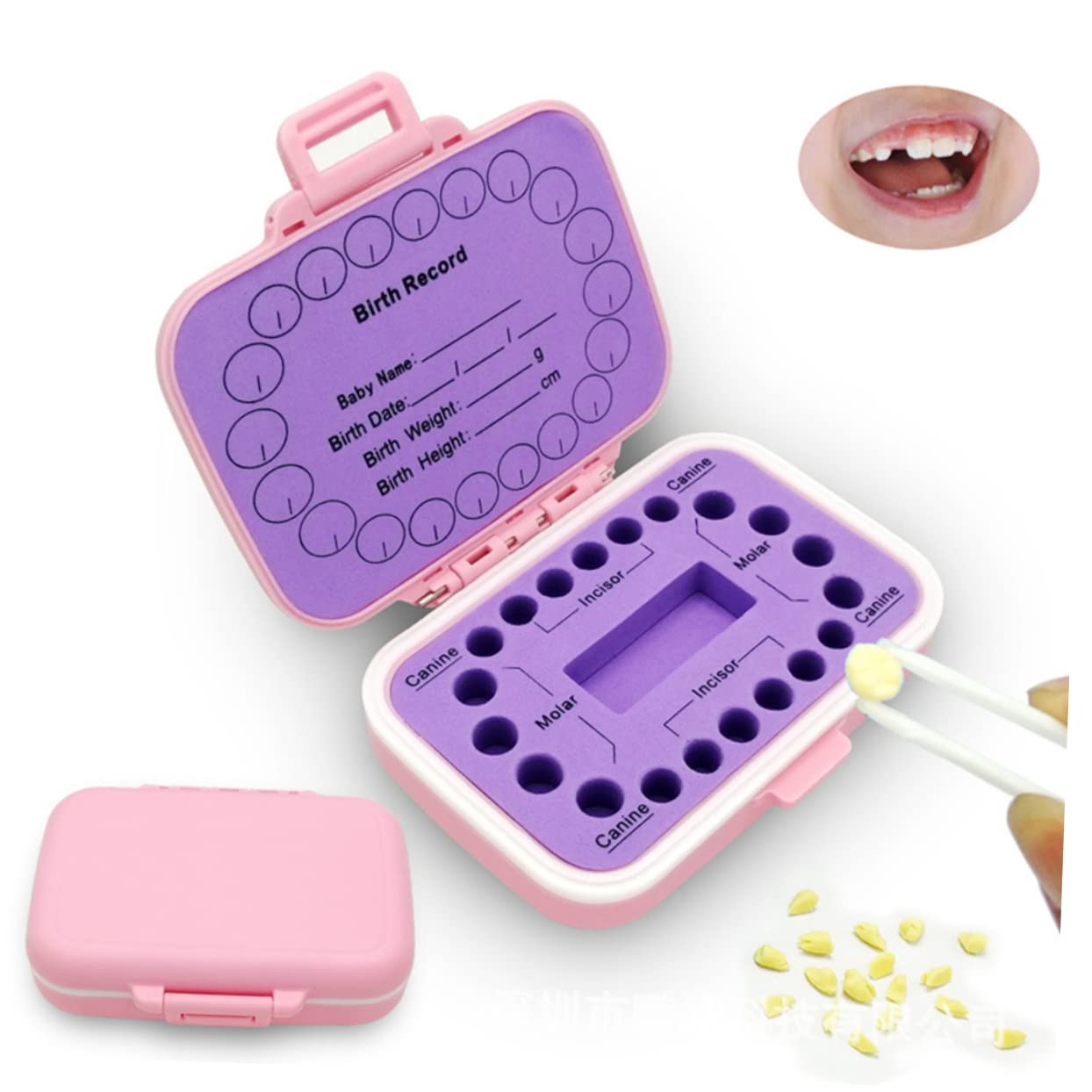 UPKOCH Tooth Fairy Box - Deciduous Teeth Keepsake Container for Lost Baby Teeth, First Tooth Memory Box with Pillow - Perfect for Kids' Milestone Gifts & Tooth Fairy Traditions (EVA Material)