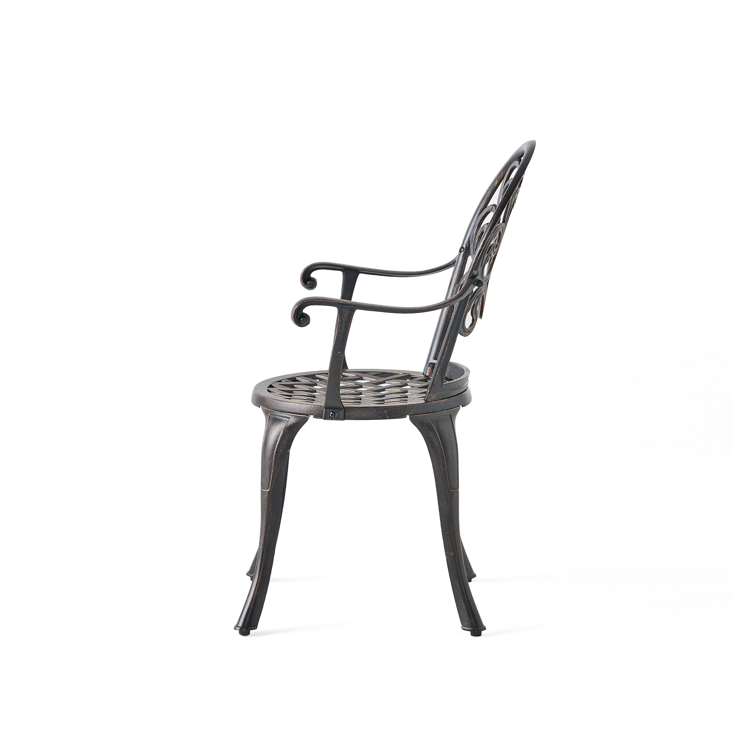 Camden 3-Piece Cast Aluminum Bistro Set with Ice Bucket - Outdoor Patio Dining & Entertaining