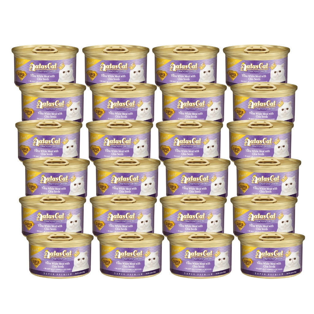 [24-Pack] Aatas Premium Wet Cat Food Variety Bundle - Fruity Feast in Gravy & Diamond Dinner in Jelly - Complete Nutrition for Adult Cats - Perfect for Daily Meals, Weight Management & Picky Eaters