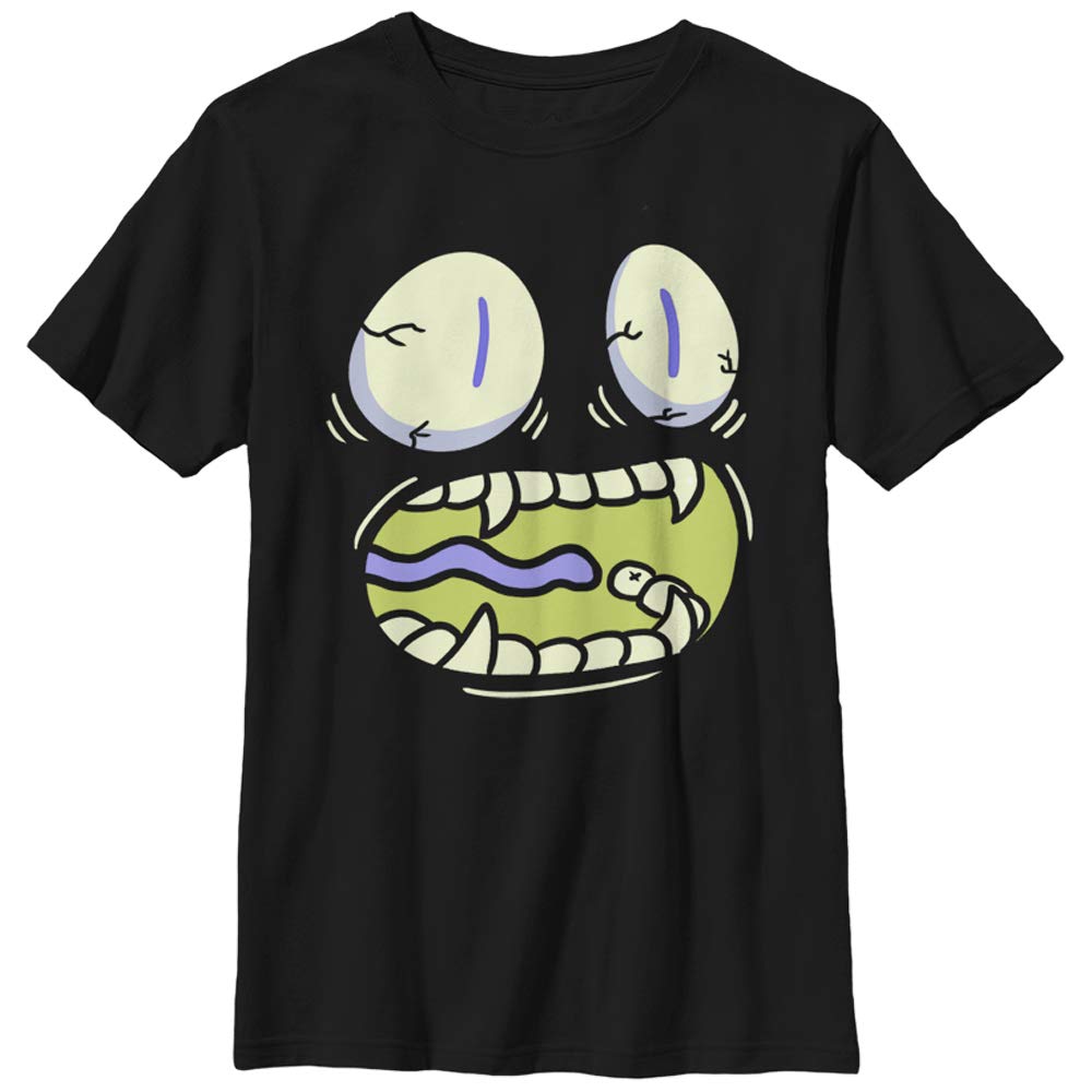 LOST GODS Boys Halloween Scared Monster Face T-Shirt - Spooky Costume Tee for Kids Halloween Party & Trick or Treating