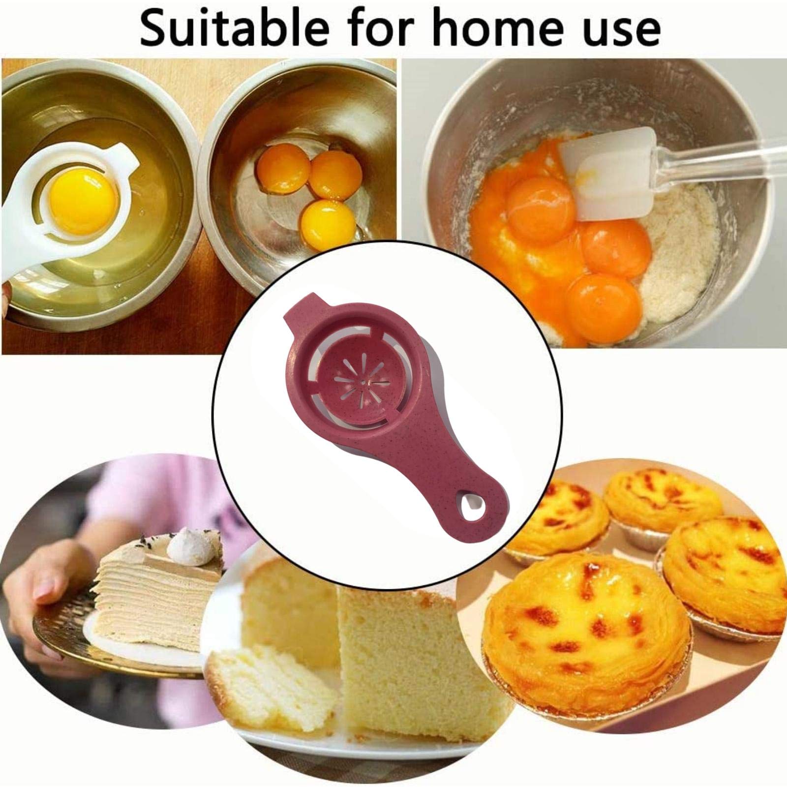 3-Piece Egg Separator Set - Professional Kitchen Tool for Separating Egg Yolks from Whites | Perfect for Baking Cakes, Making Custards, Mayonnaise & More | Essential Cooking Gadget for Home Bakers & Chefs