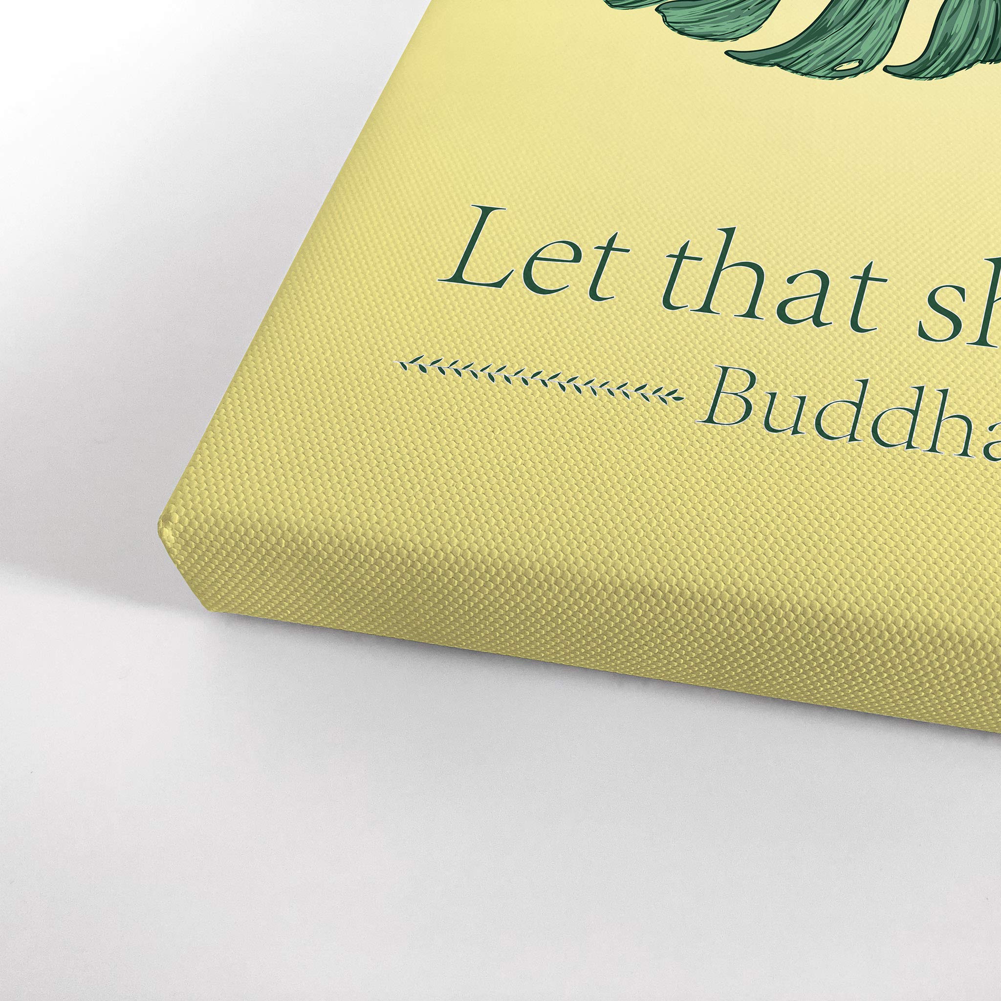 Funny Buddha Quote Canvas Print - 'Let That Shit Go' Bathroom Wall Art Decor | Ready to Hang 36x24 Inch Home Decoration | Made in USA | Perfect for Bathroom, Meditation Room & Stress Relief Spaces