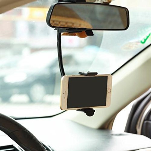 Universal Car Phone Mount Holder - 360° Swivel & Strong Grip Dashboard/Windshield Mount Compatible with iPhone 12/12 Mini/12 Pro/12 Max - Perfect for GPS Navigation, Hands-Free Calls & Road Trips