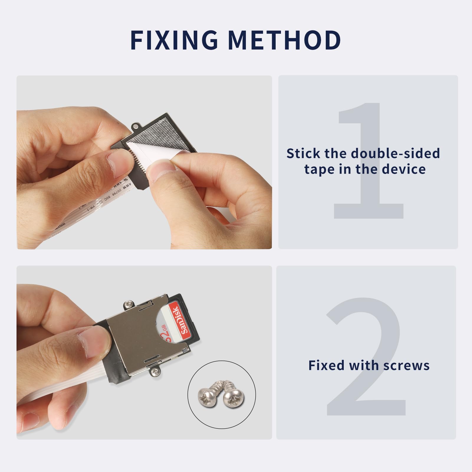3D Printer Micro SD to SD Card Extension Cable - 9.8 inch/25cm Male to Female Memory Card Adapter for Camera, Raspberry Pi, and 3D Printing Accessories