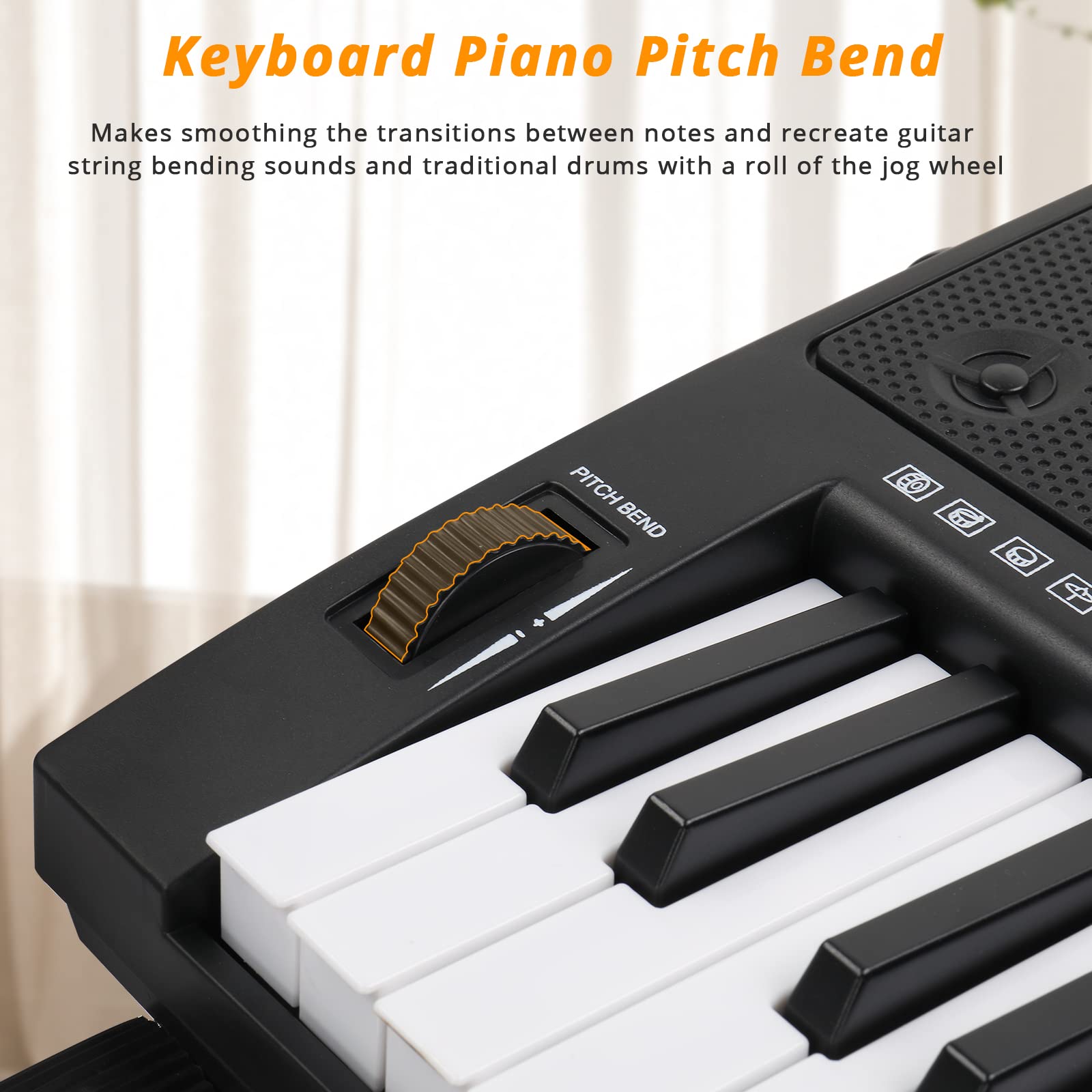 GLARRY 61-Key Full Size Portable Electric Keyboard Piano Set for Beginners & Kids - Includes Piano Bench, Stand, Music Stand, Microphone, Headphone & Power Supply - Perfect for Home Practice, Music Lessons & Christmas Gifts