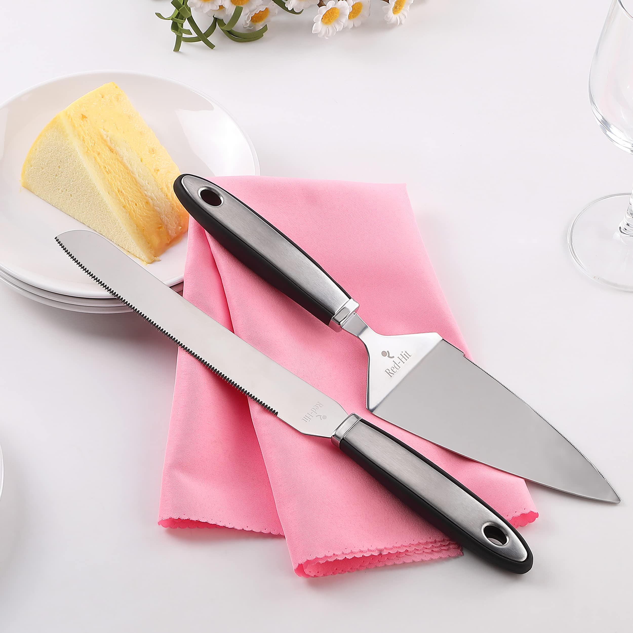 Premium Stainless Steel Cake Cutting Set - Wedding Cake Knife & Server, Pie Spatula - 2-Piece Durable Cake Cutter for Weddings, Birthdays & Special Occasions - Perfect for Cake Serving & Dessert Presentation