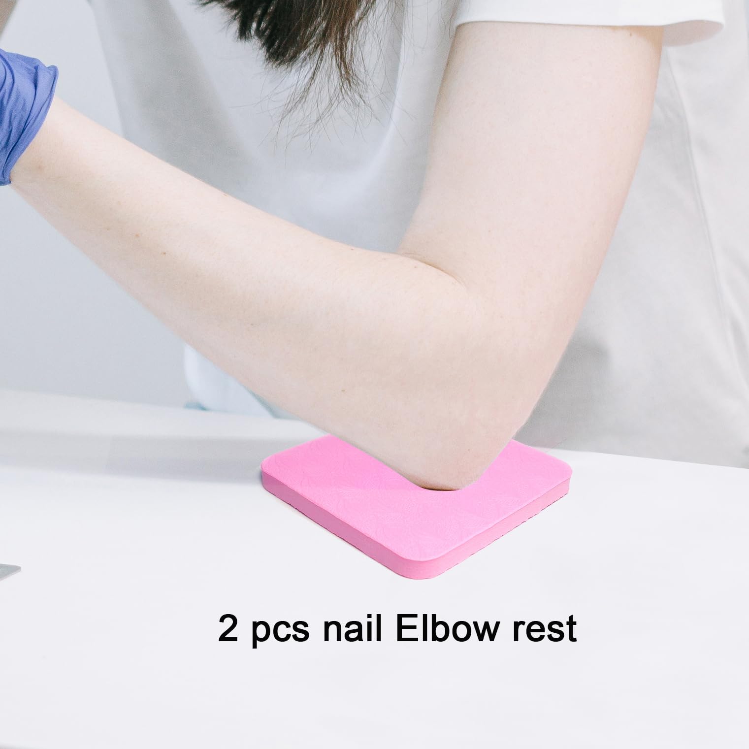 Professional Nail Arm Rest Hand Pillow - Soft Microfiber Leather Manicure Hand Cushion with Non-Slip Base for Nail Technicians | Perfect for Salon, Spa & Home Nail Care Stations (White)