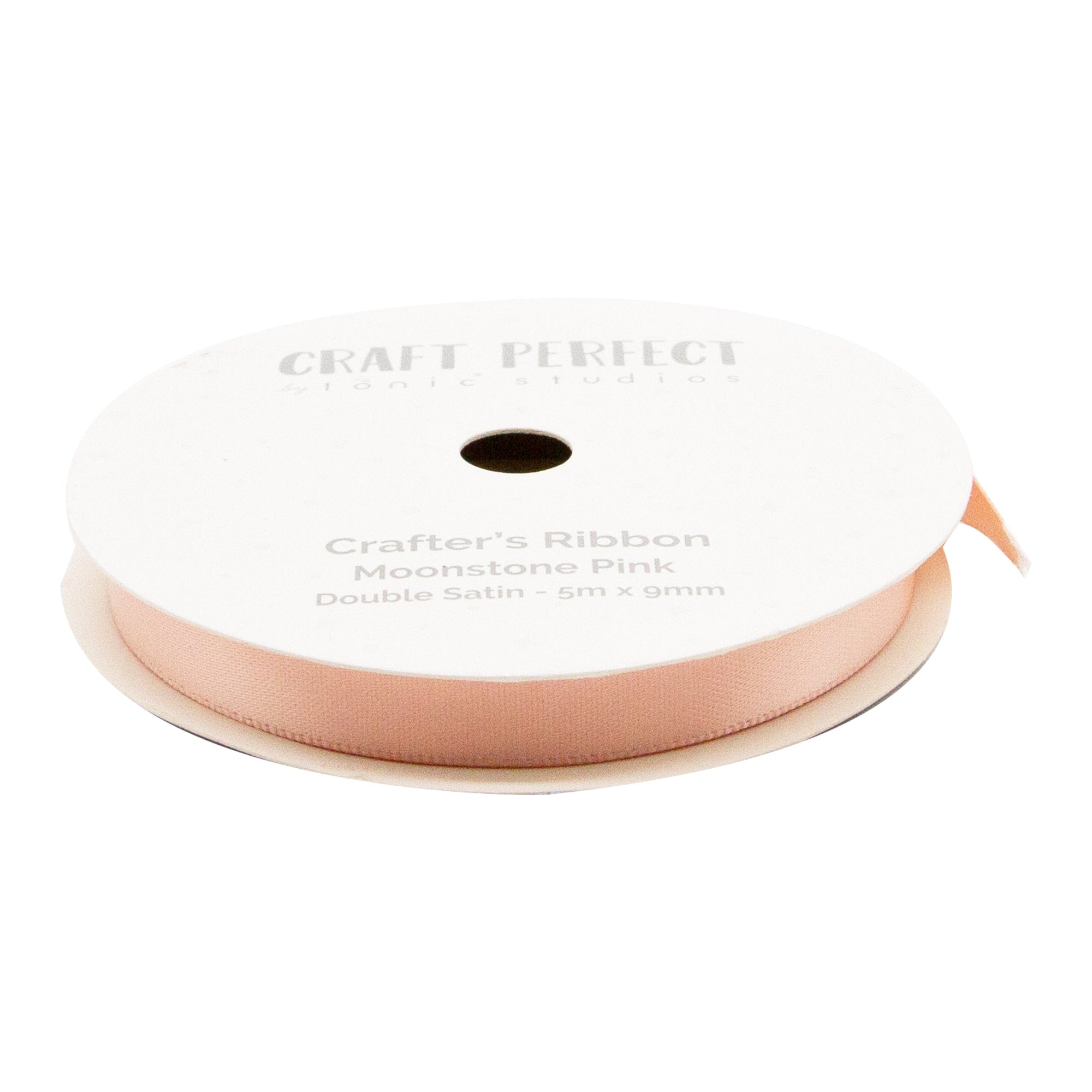Double Face Satin Ribbon 9mm Width - Moonstone Pink Color (8990E) for Gift Wrapping, DIY Crafts & Wedding Decorations
