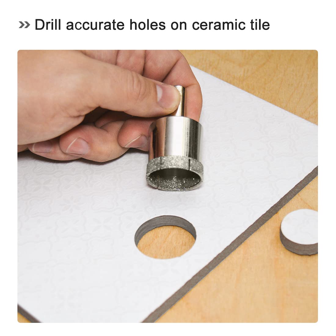 12mm Diamond Drill Bits Hole Saws for Glass, Tile, Porcelain, Marble, Ceramic - Pack of 10 - Perfect for DIY Projects, Home Renovation & Crafting Bottles, Pots & Bricks