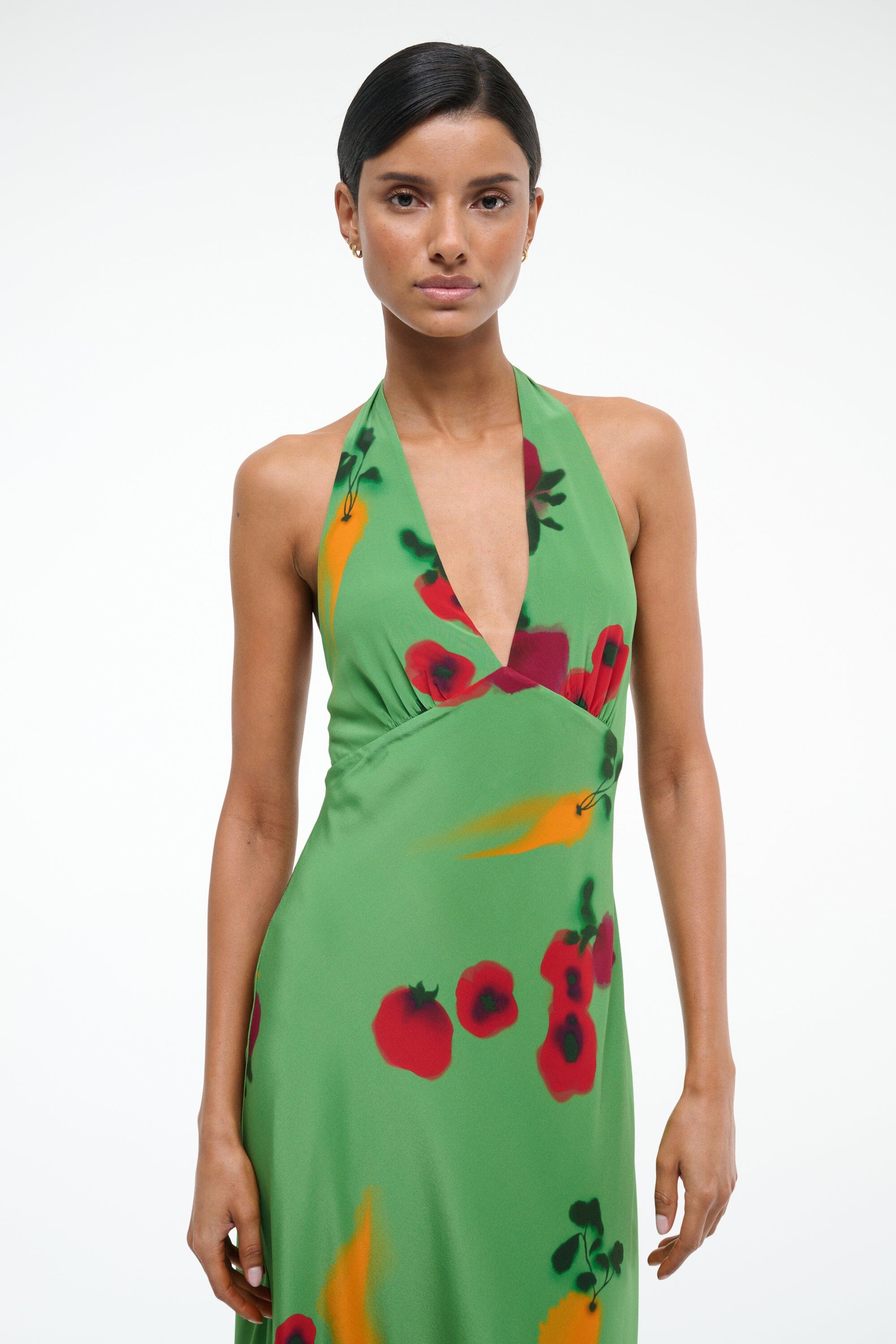 LUCCA SILK DRESS - Elegant Floral Print Maxi Dress for Women | Perfect for Farmers Market, Summer Outings & Special Occasions