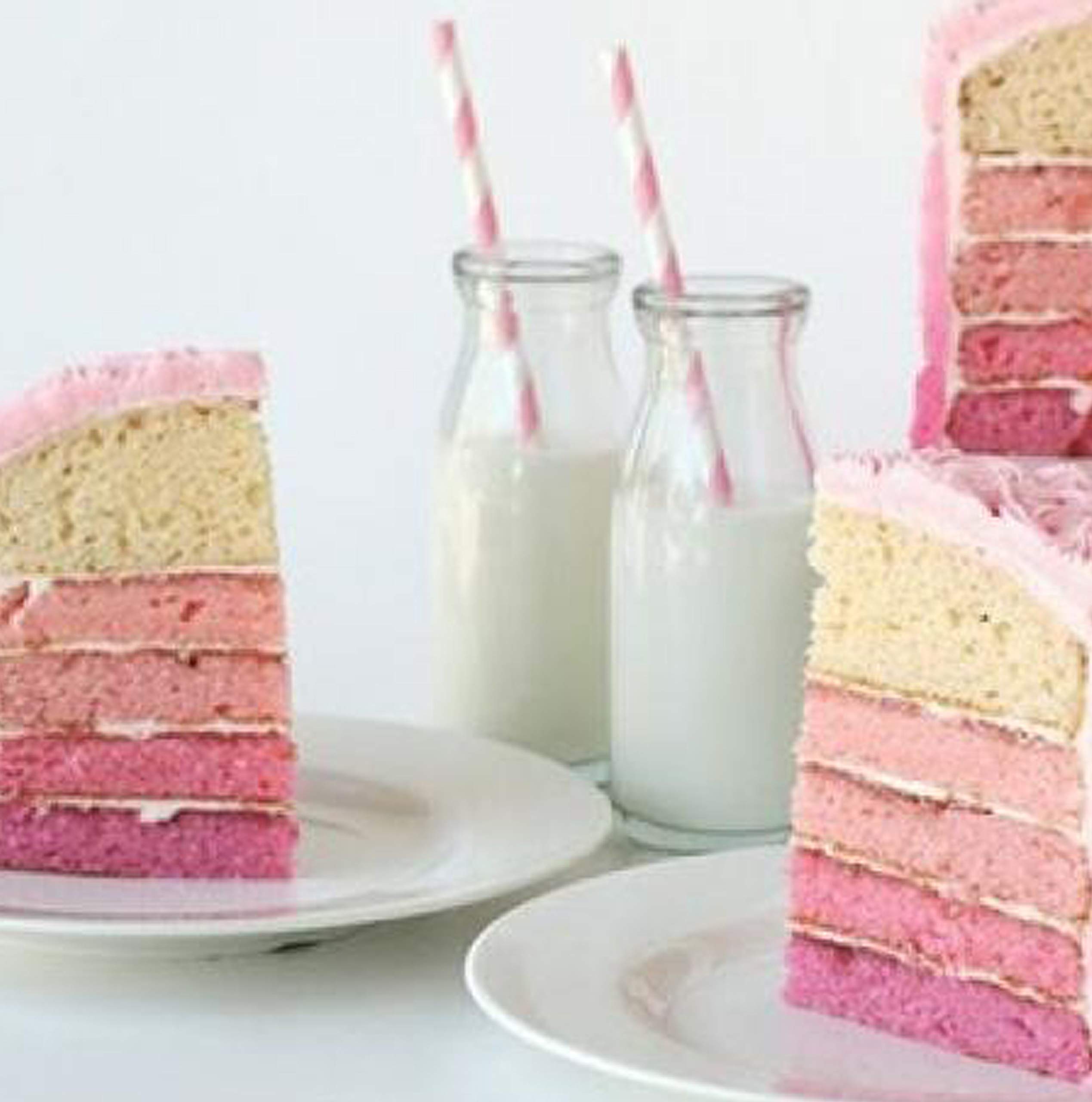 Pink & Silver Paper Straws 7.75