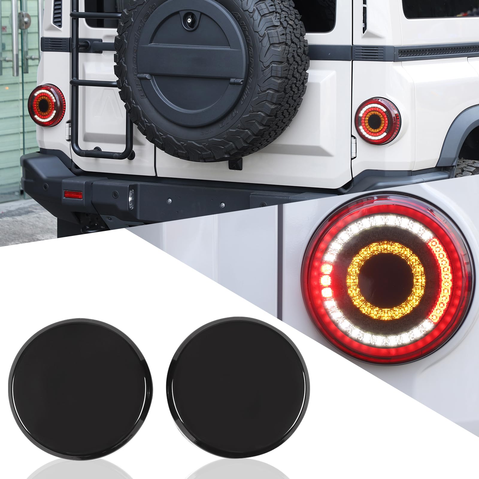 Smoked Black Tail Light Cover for INEOS Grenadier 2020-2024 - Durable Protection Frame & Stylish Trim Decoration - Perfect for Off-Road Adventures & Car Customization