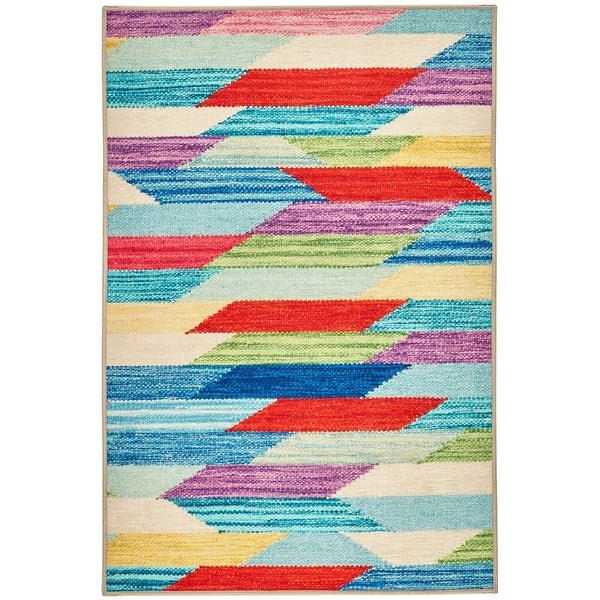 Hotline Multi Machine Washable Rug - Durable & Easy Clean Non-Slip Area Rug for Living Room, Bedroom, Kitchen - Perfect for High Traffic Homes & Pet Owners