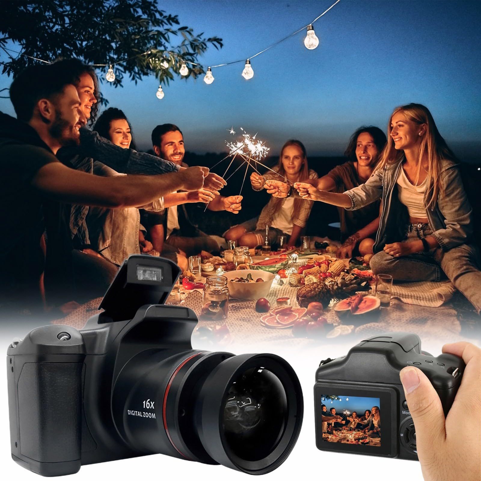 16X Digital Zoom 720P HD Digital Camera with 2.4