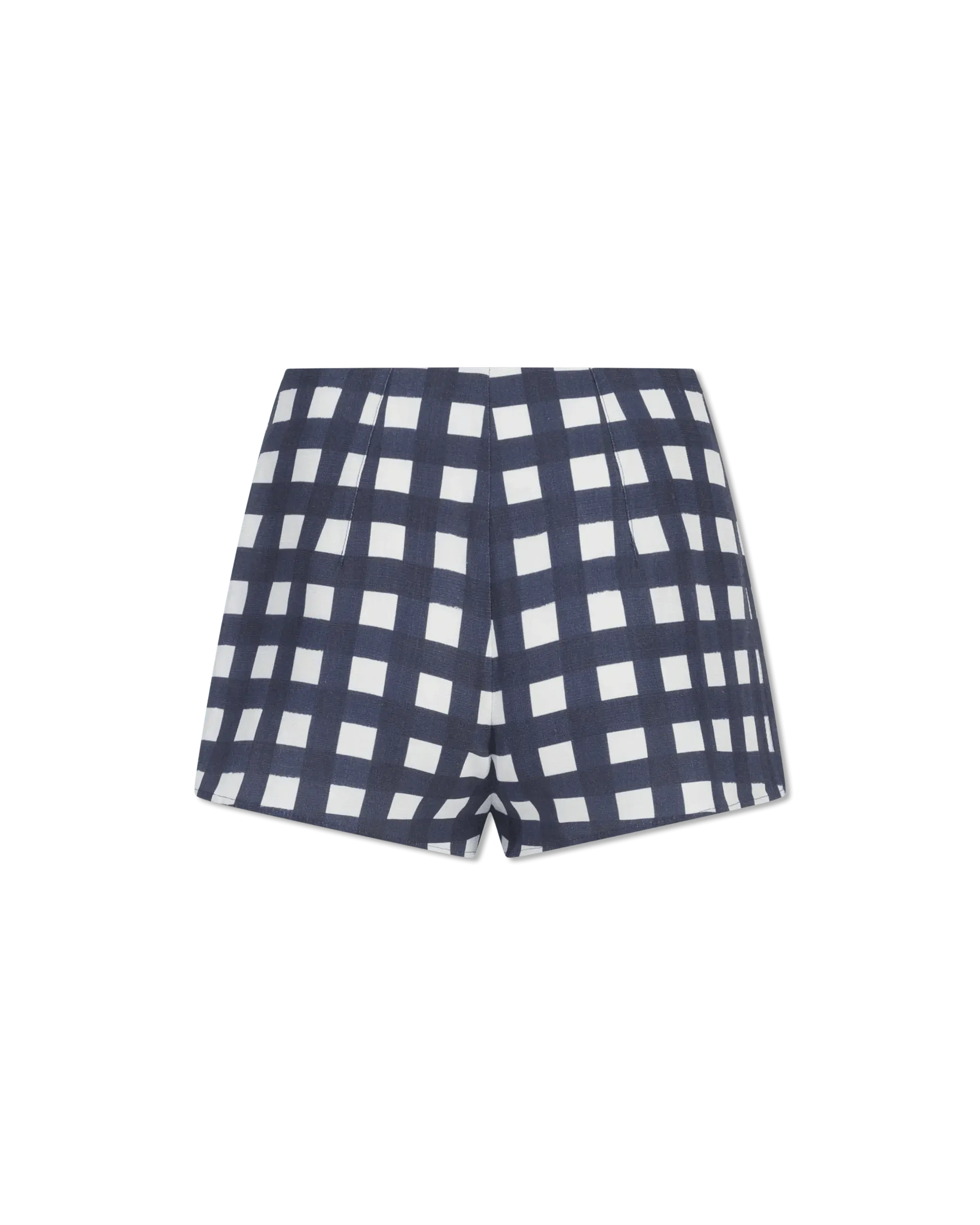 Limao Check Tailored Short Shorts for Women - High Waist Denim Hot Pants - Summer Fashion Stretch Comfort Fit - Perfect for Beach, Party & Casual Outings