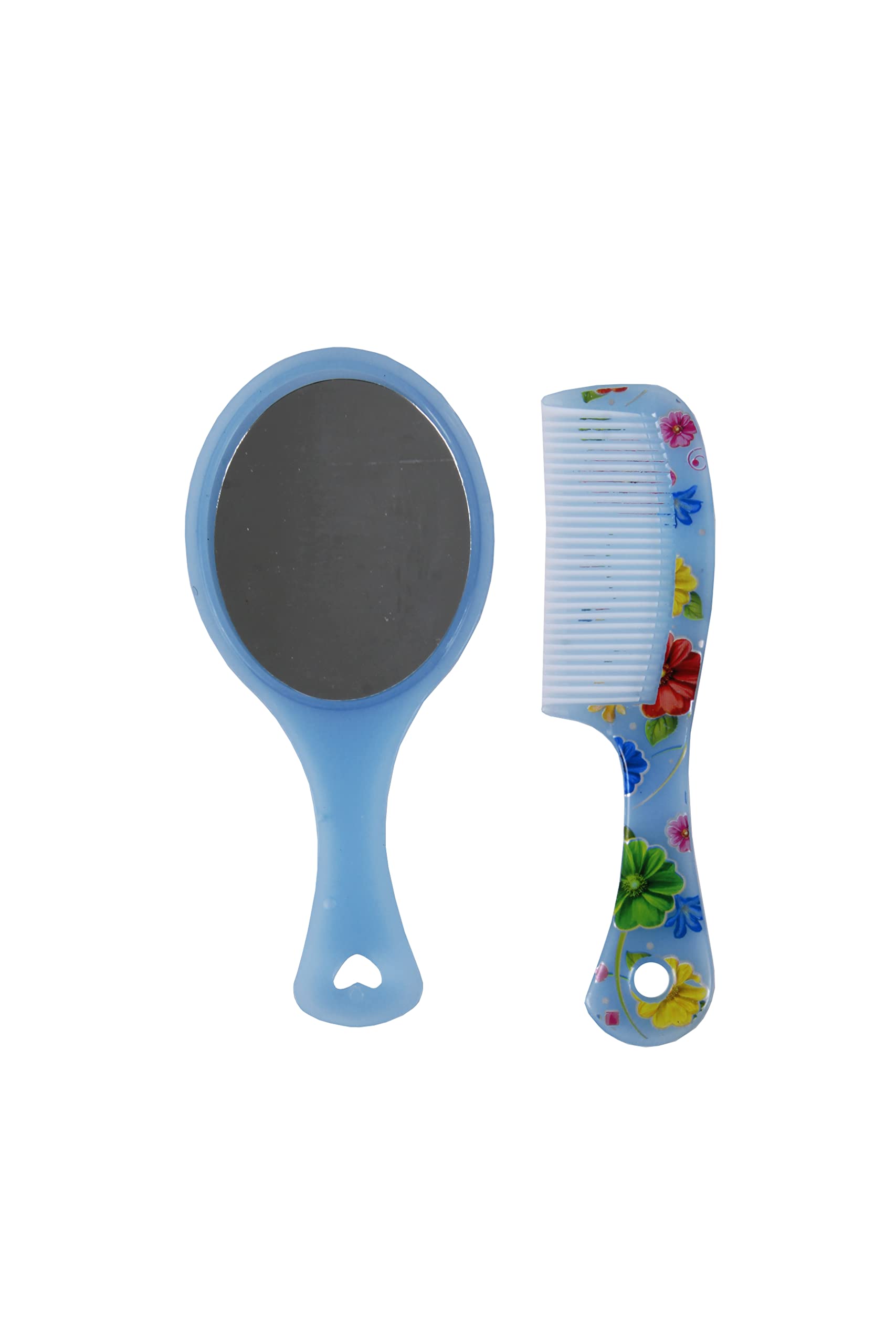 Premium Corpwell Hand Mirror with Comb Set - Perfect Gift for Women & Girls - Travel & Everyday Use - Compact & Stylish Blue Design - Ideal for Home, Travel, & Makeup Touchups